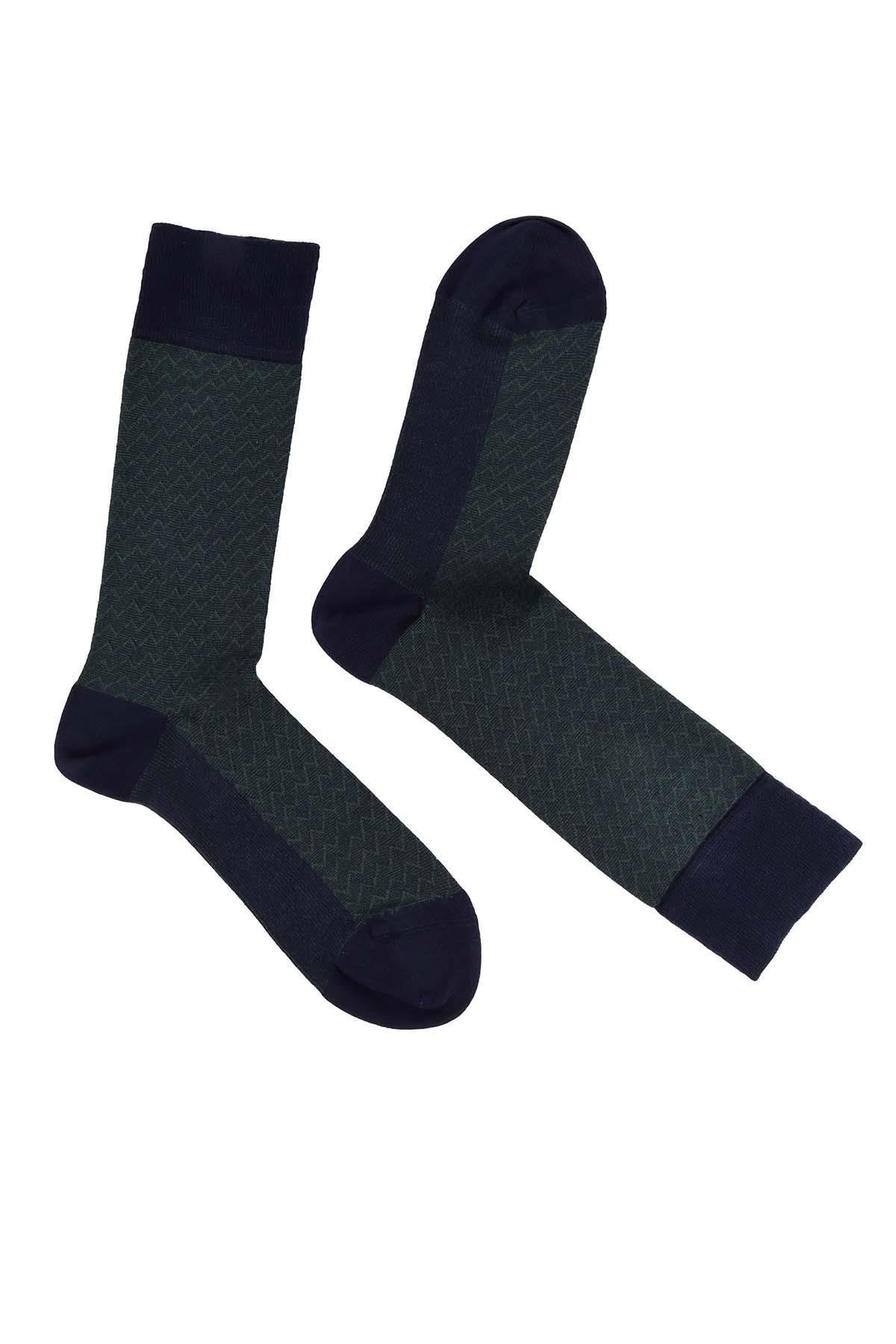 Erkek Likralı Lacivert Modal Çorap 5213