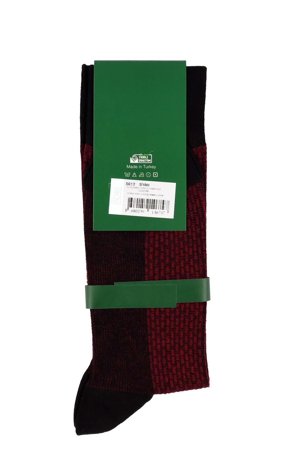 Erkek  Likralı Modal Çorap Siyah  5612