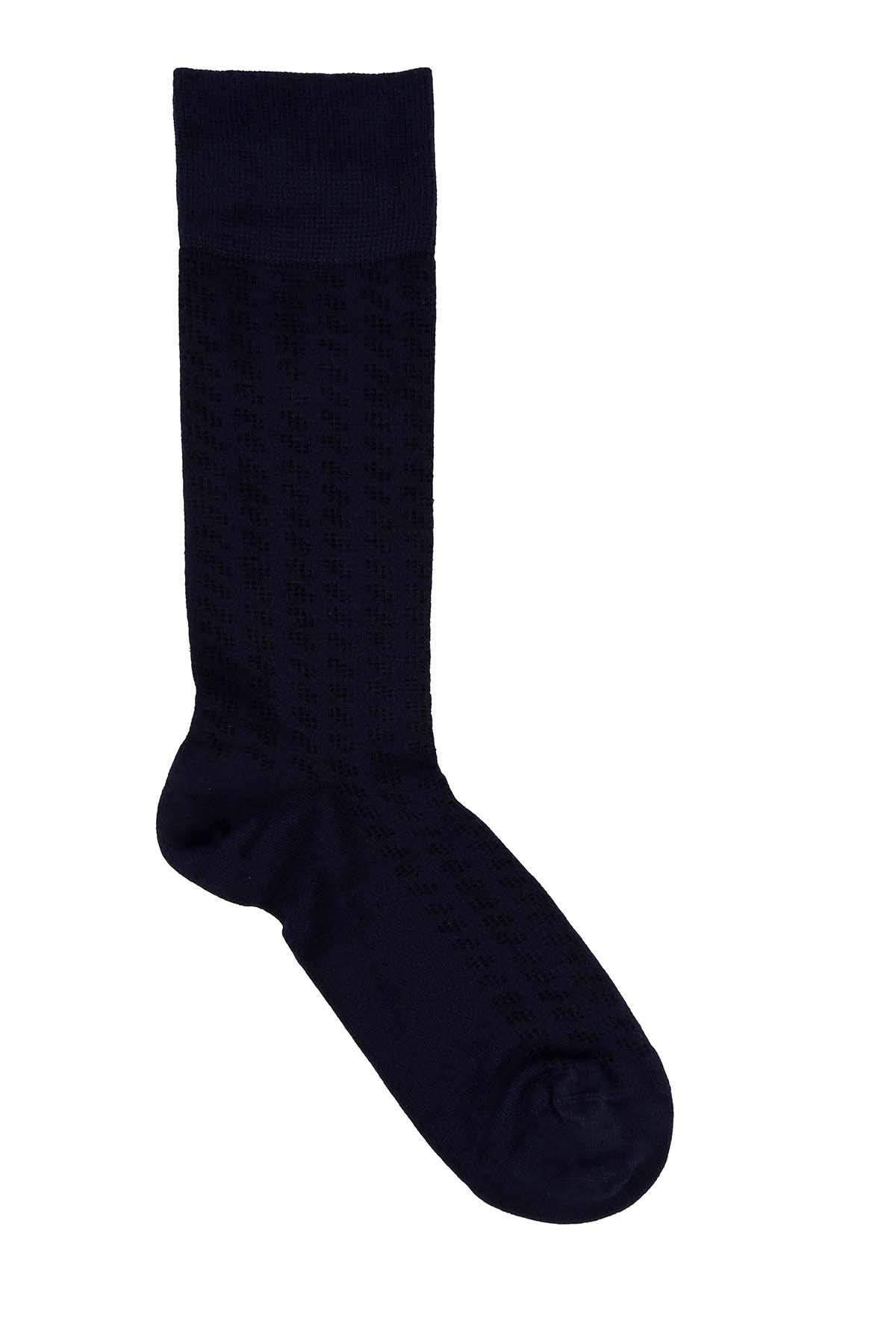 Erkek Likralı Modal Lacivert Çorap 5611