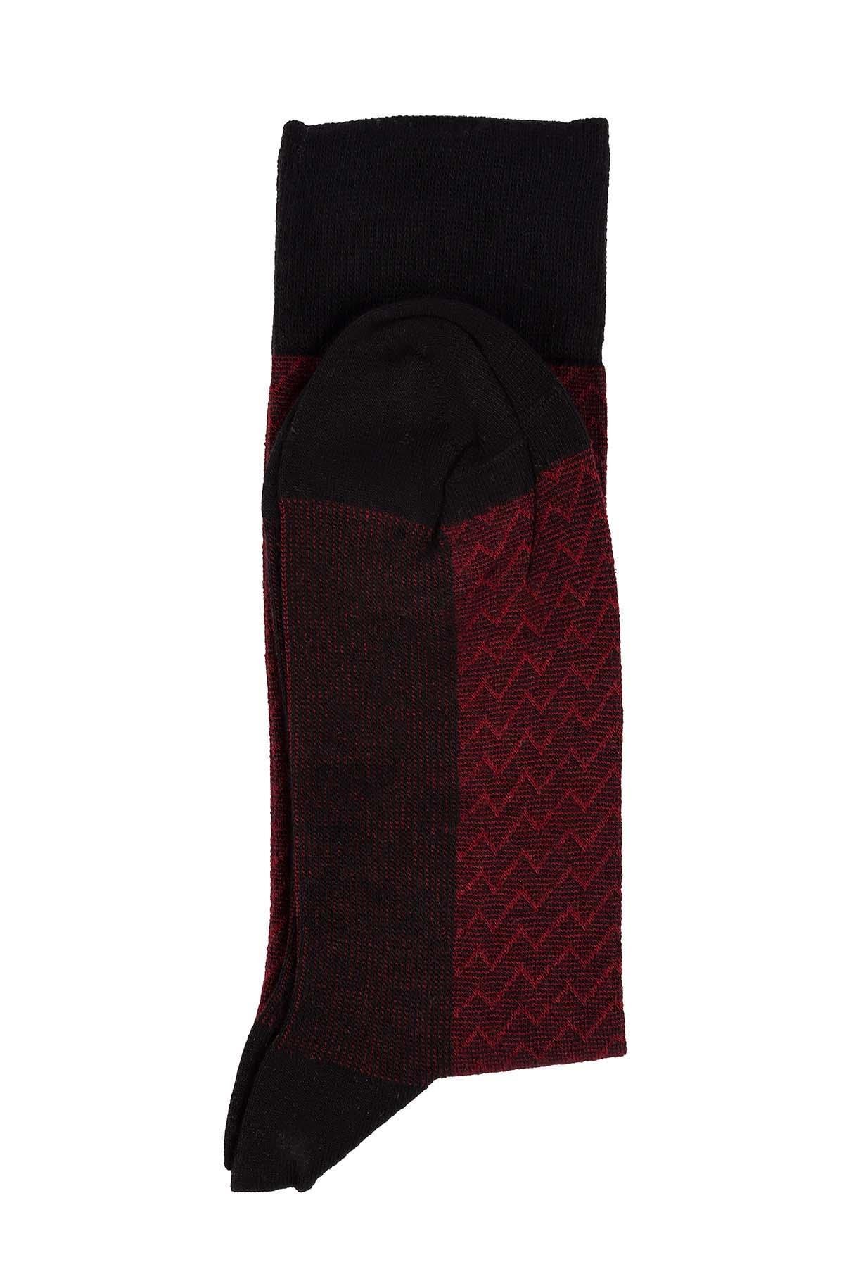 Erkek Likralı Siyah Modal Çorap 5213