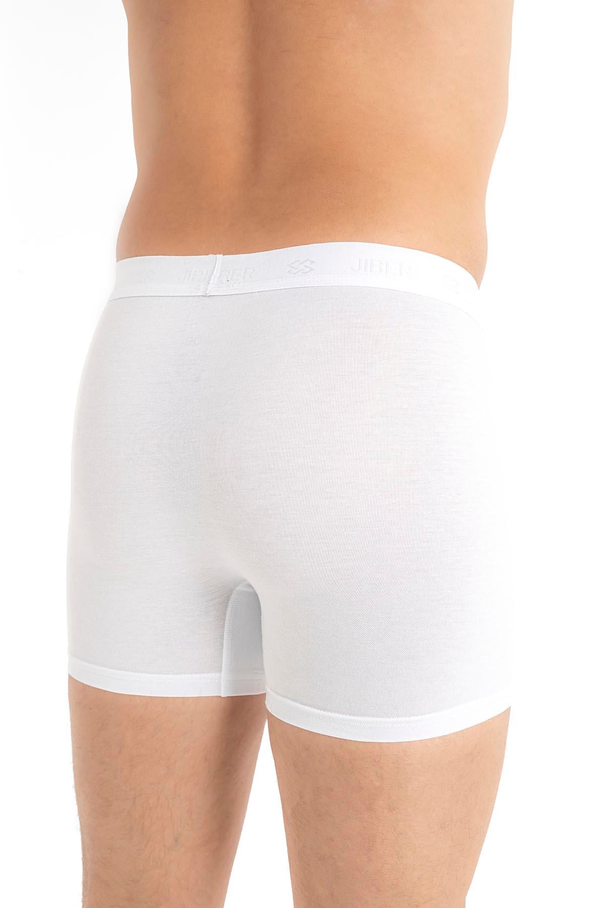Erkek Modal Pamuklu 3'lü Beyaz Boxer 289
