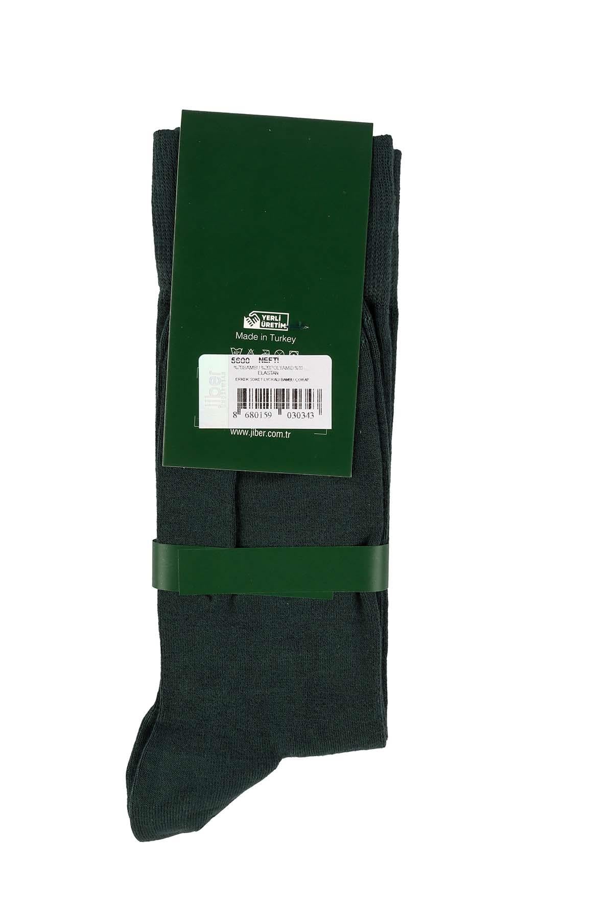 Erkek Nefti Likralı Bambu Uzun Çorap 5600