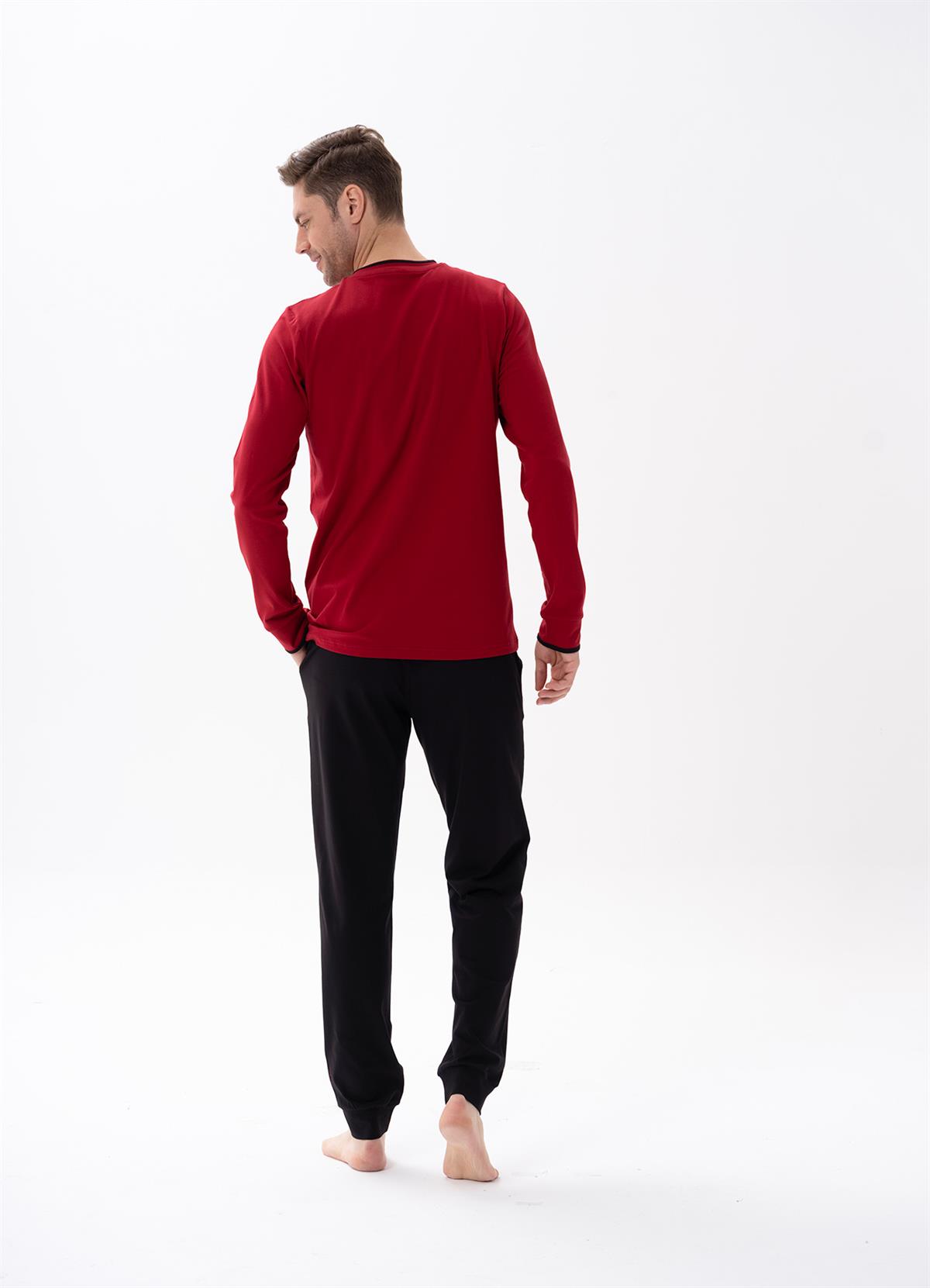 Erkek Pijama Takımı 10143 Bordo  JBR15143.00001
