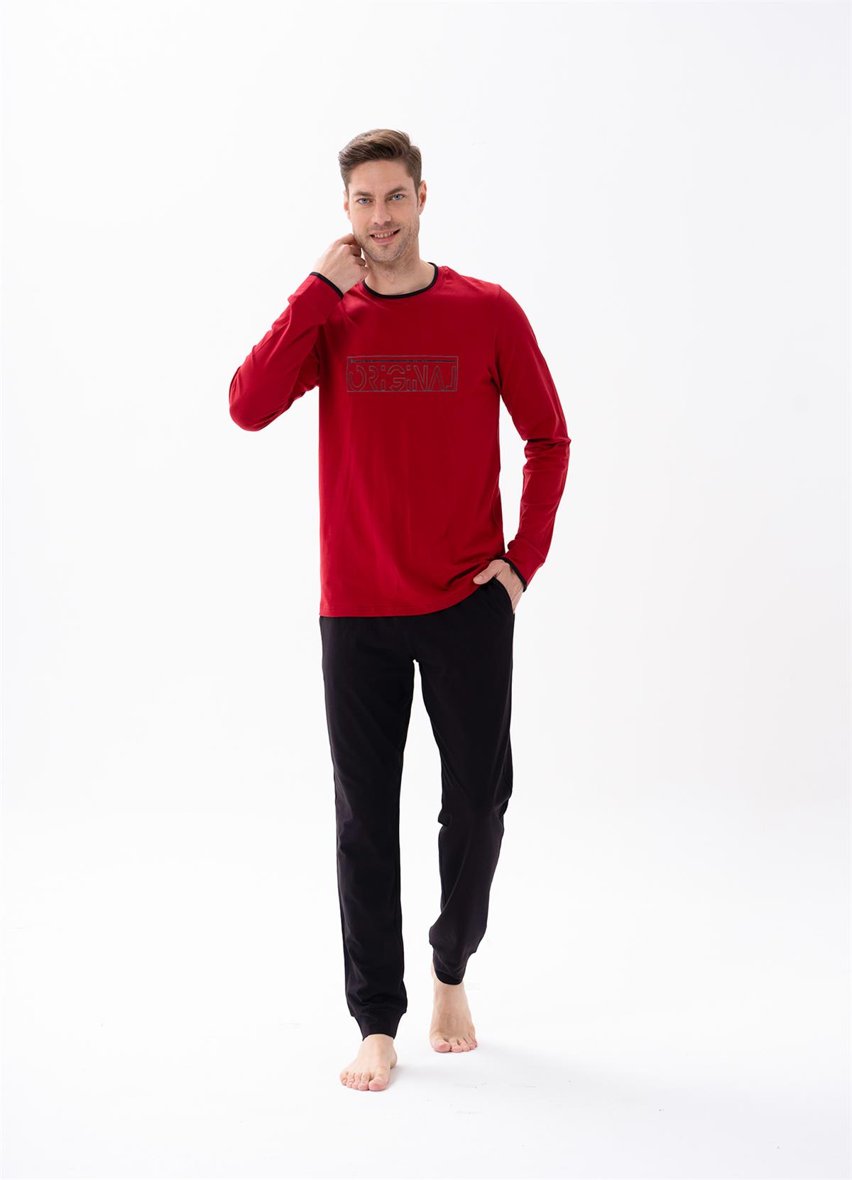Erkek Pijama Takımı 10143 Bordo  JBR15143.00001