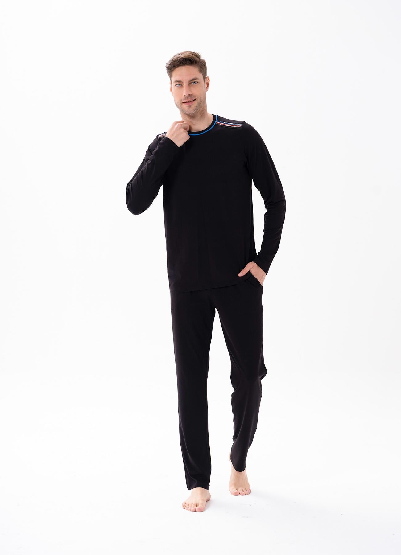 Erkek Pijama Takımı Siyah Siyah  JBR15145.00001