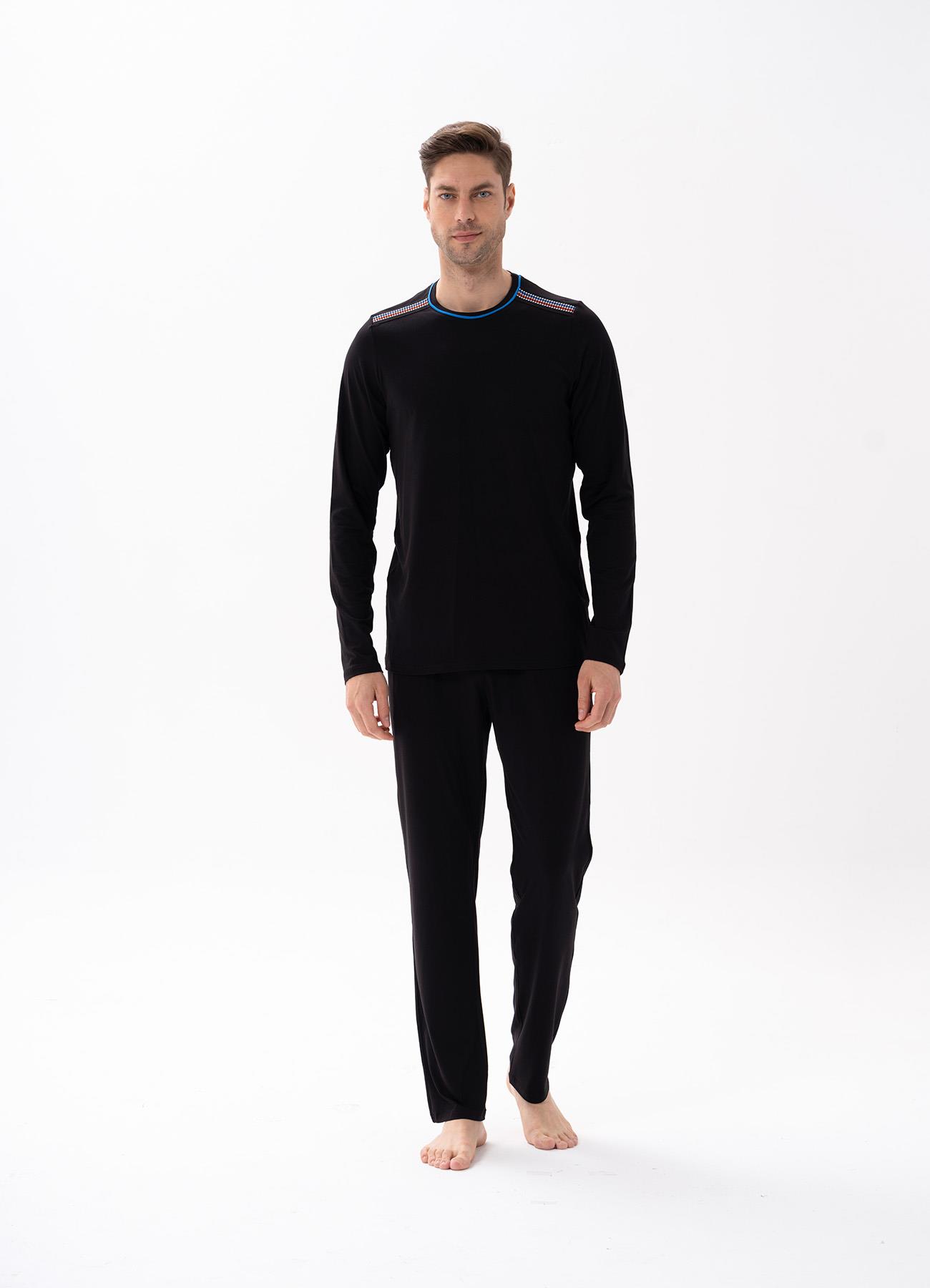 Erkek Pijama Takımı Siyah Siyah  JBR15145.00001