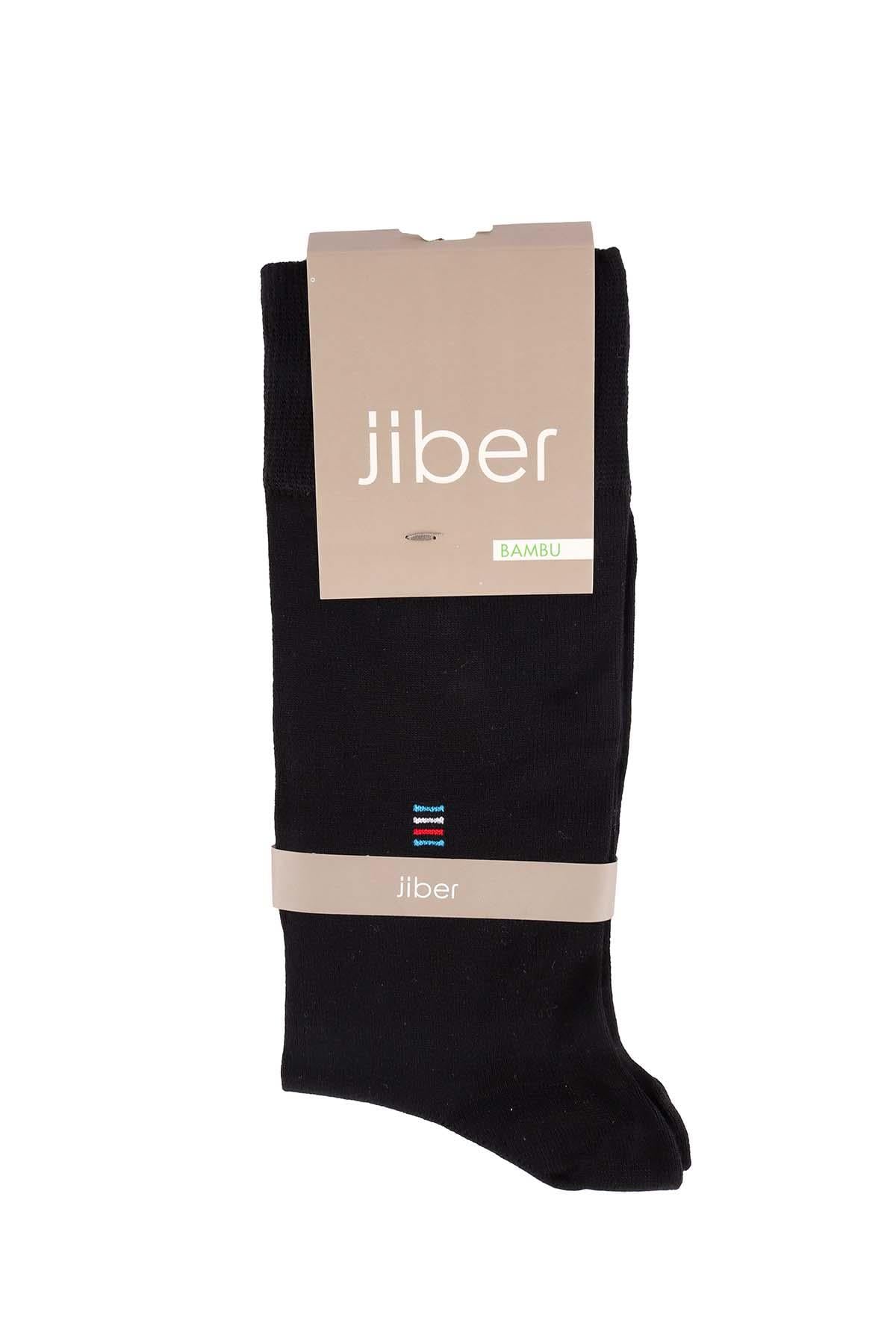 Erkek Siyah Bambu Uzun Çorap 5519