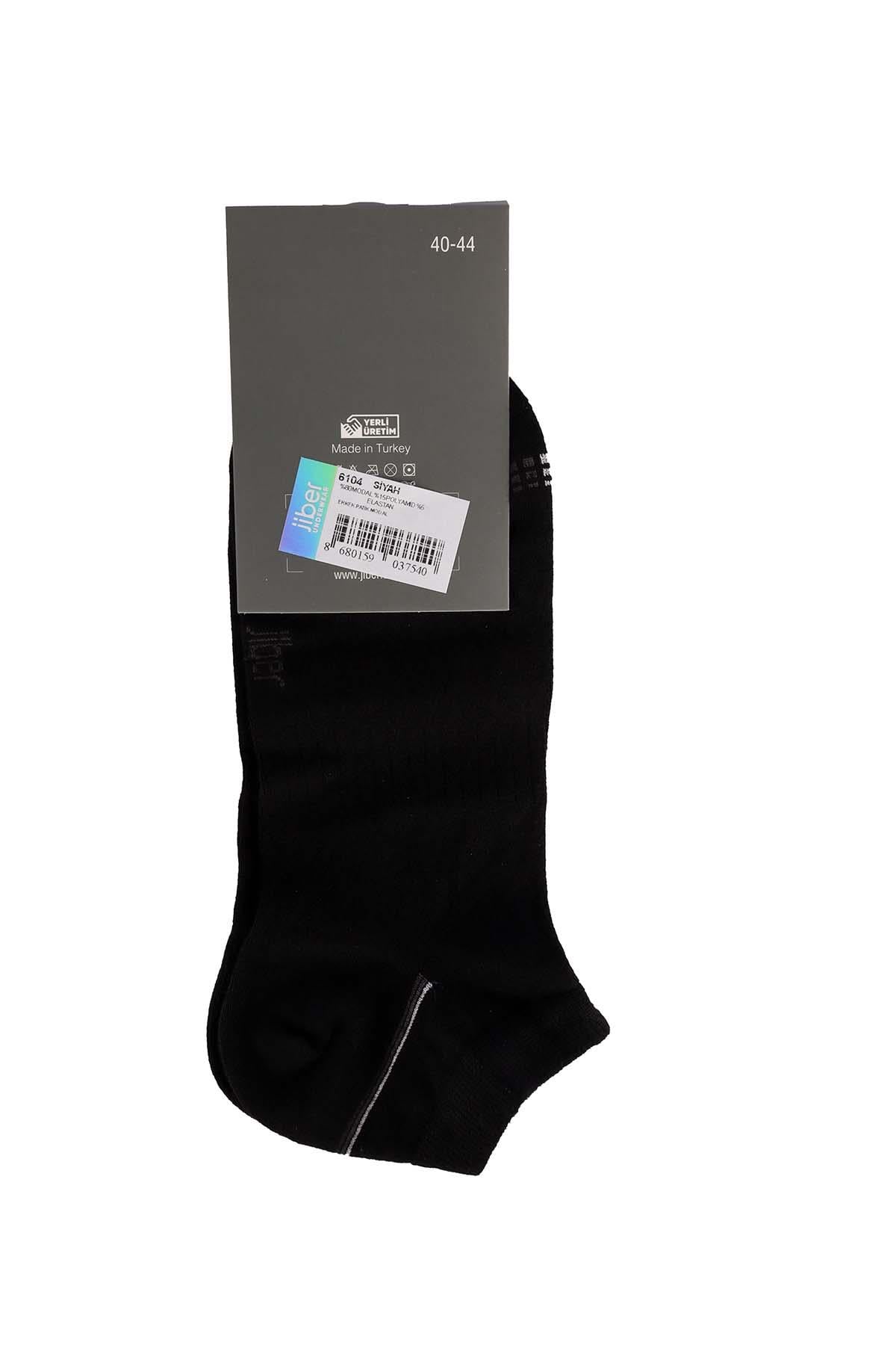 Erkek Siyah Modal Patik Çorap 6104