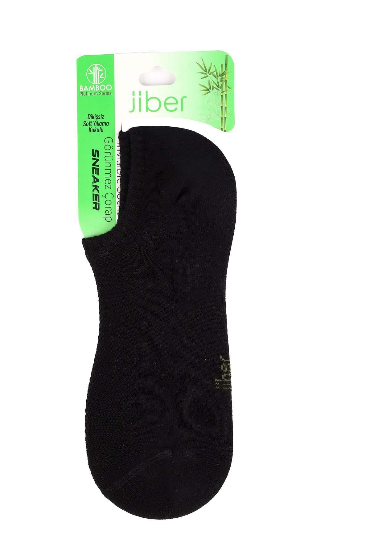 Erkek Bambu Sneaker Bambu Çorap 7050 Siyah  JBR7050.000001