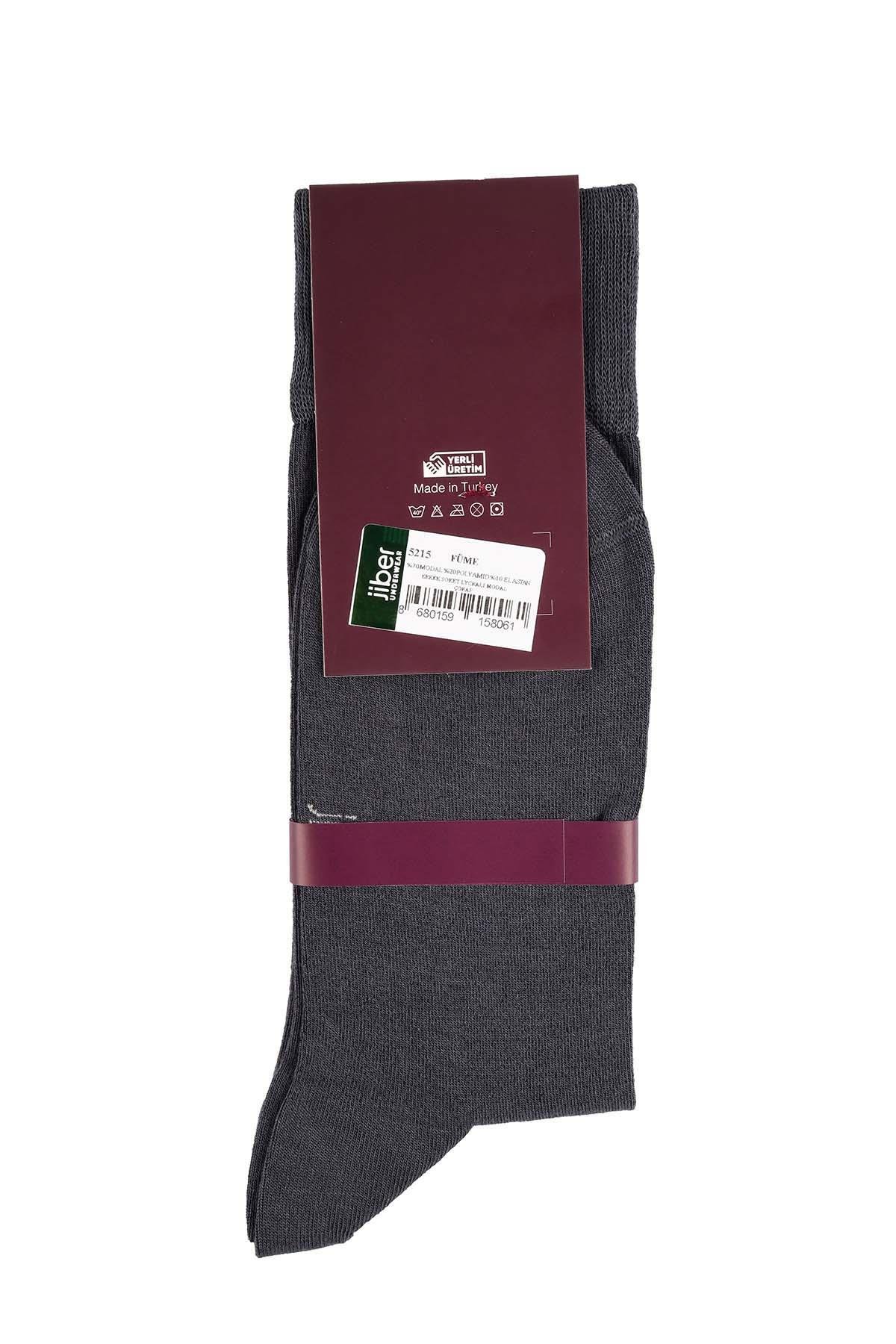 Erkek Soket Likralı Modal Füme Çorap 5215