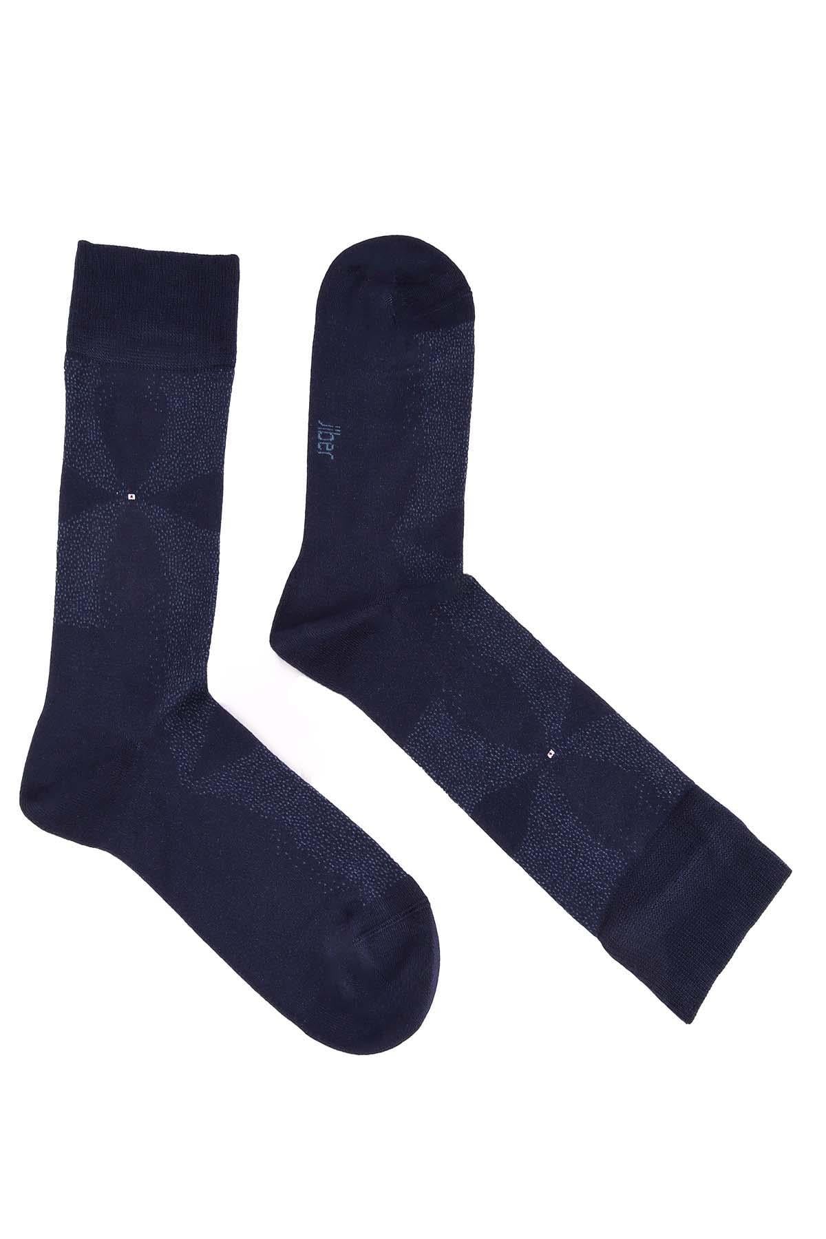 Erkek Soket Likralı Modal Lacivert Çorap 5217