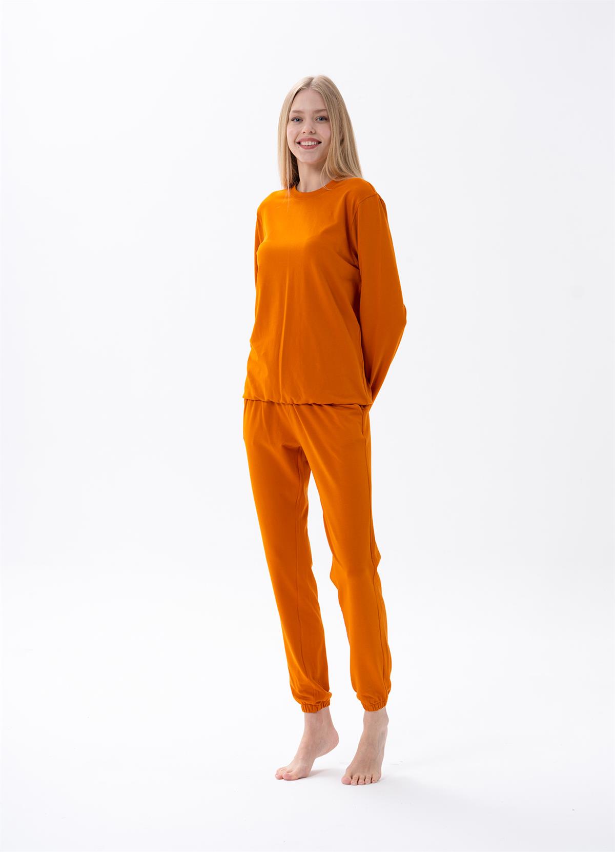 Kadın Kiremit Pijama Takımı 10176 