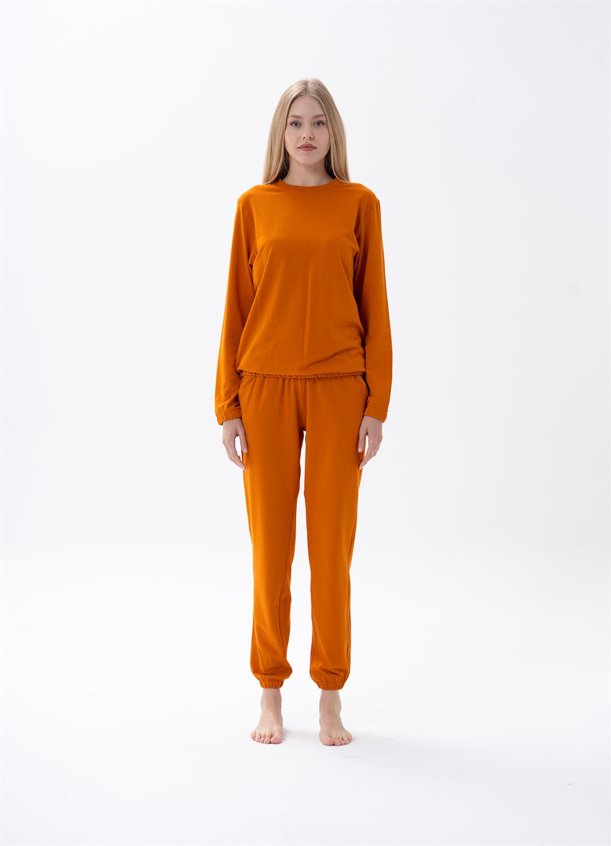 Kadın Kiremit Pijama Takımı 10176 