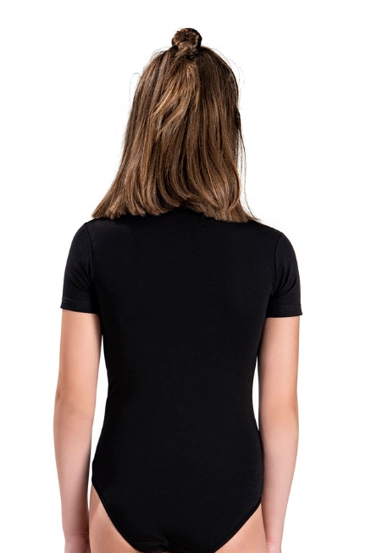 Kız çocuk Siyah Pamuklu Likralı Bodysuit 806