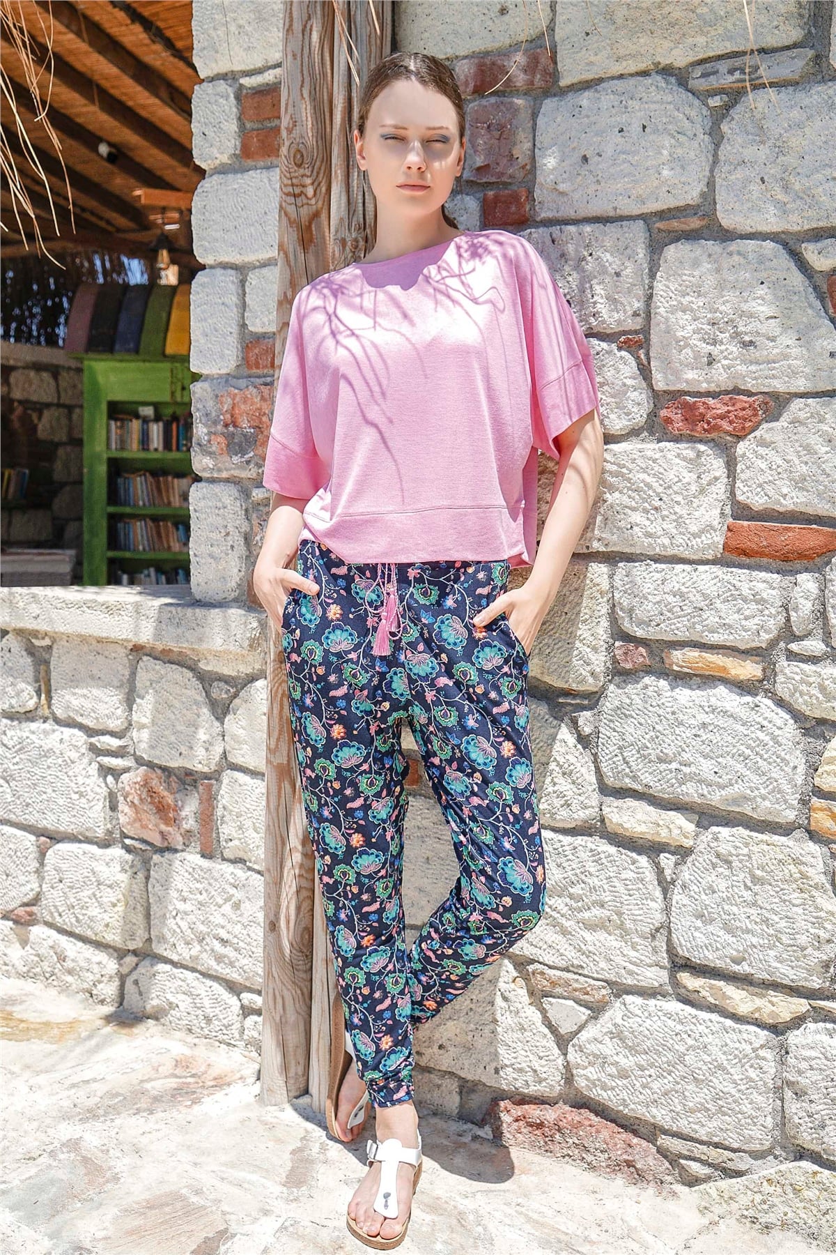 Kadın Pembe  Pijama Takımı 10022