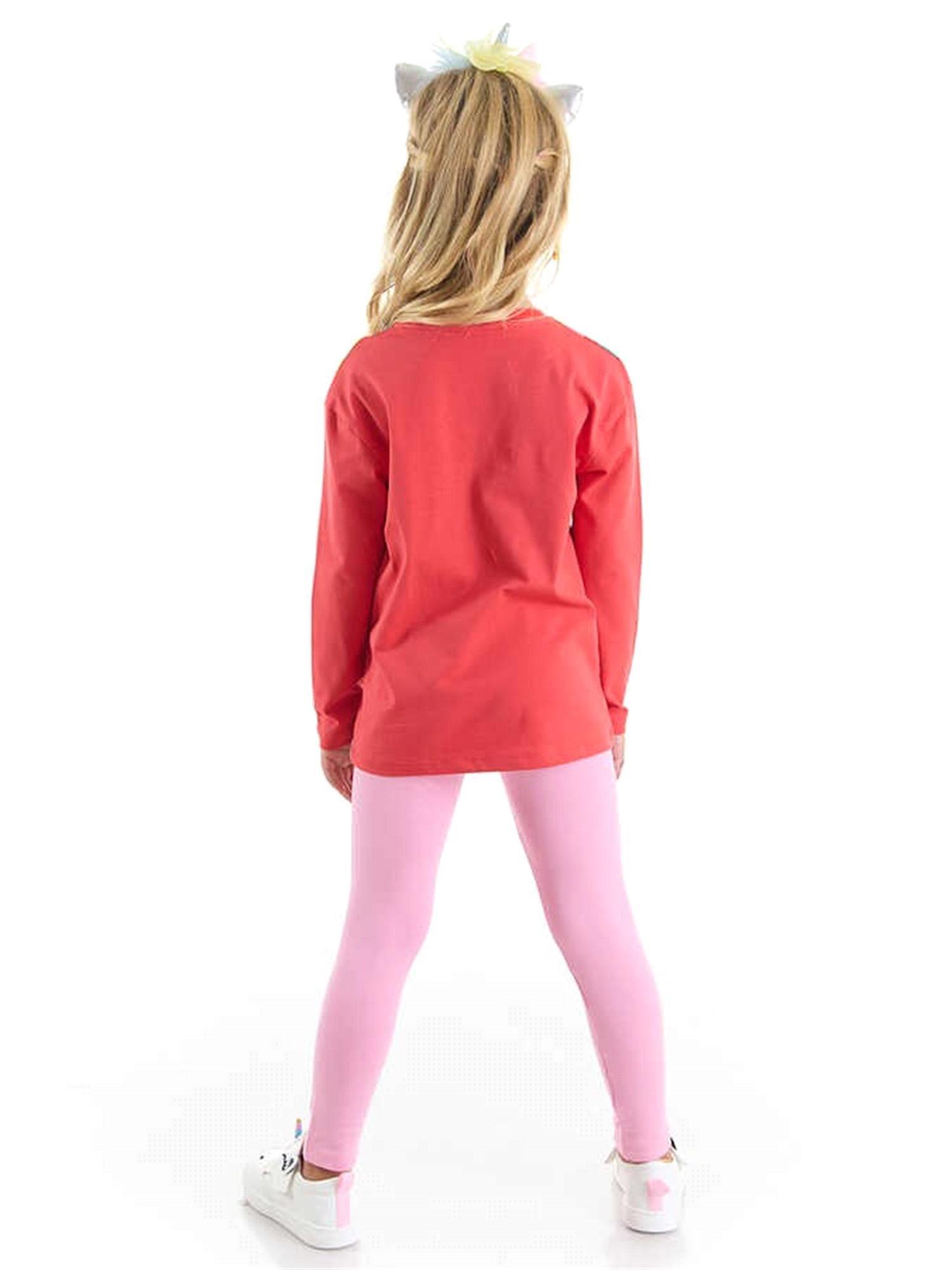 Denokids Kız Çocuk Unicorn Gücü Tunik Tayt Takım CFF-22K1-007