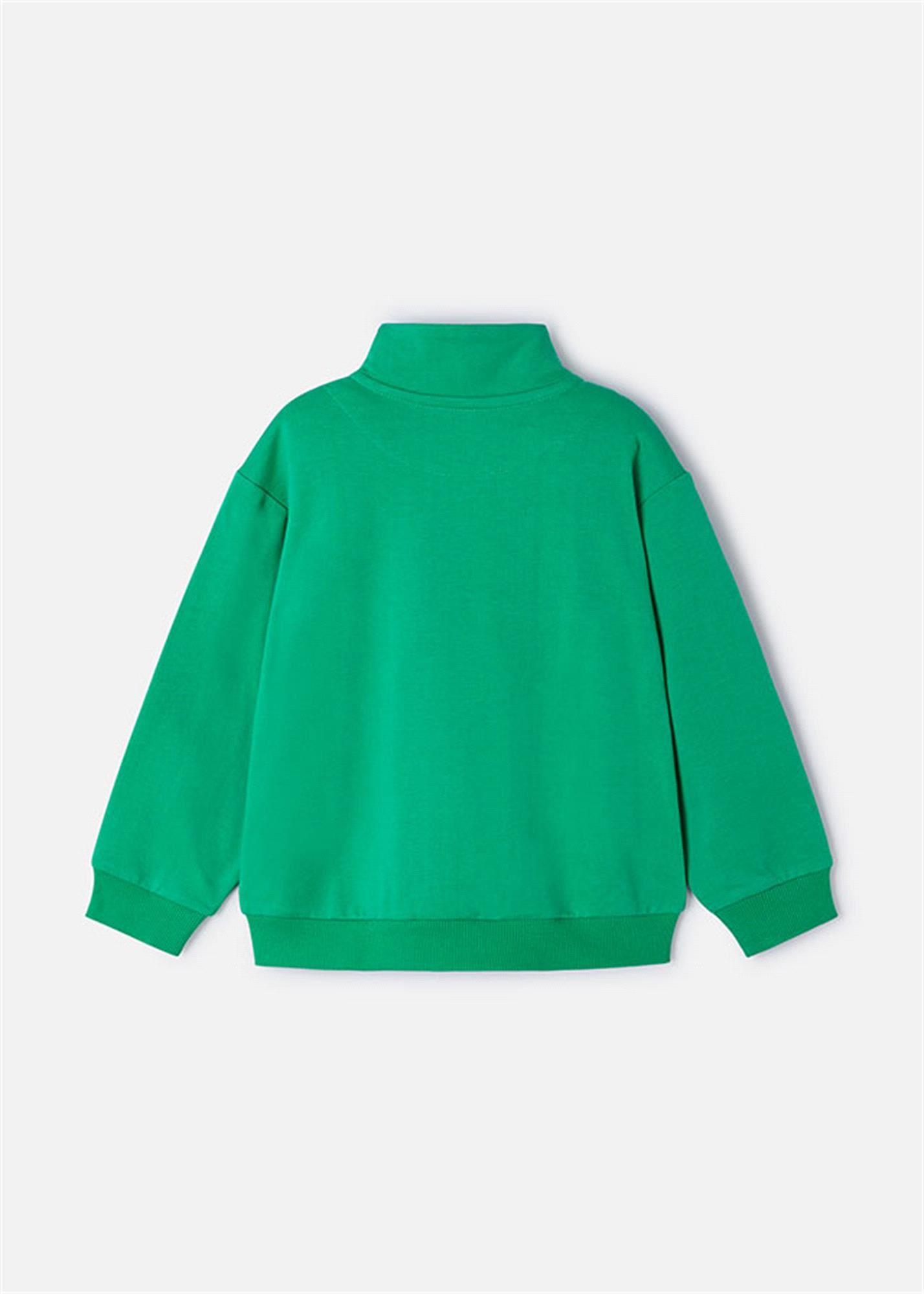 Mayoral Erkek Çocuk Fermuarlı Sweatshirt Yeşil 3489