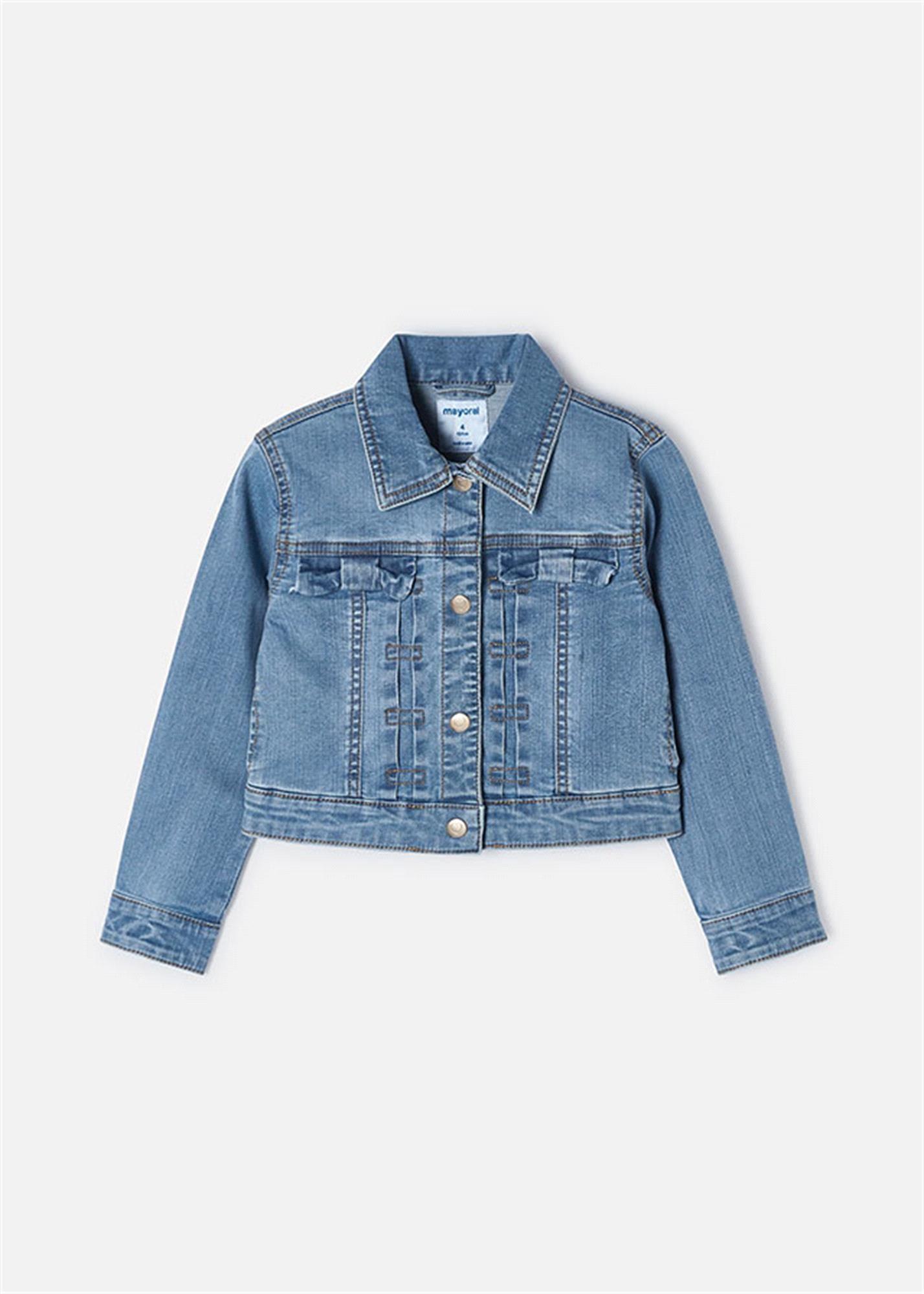 Mayoral Kız Çocuk Denim Kot Ceket Mavi 3474