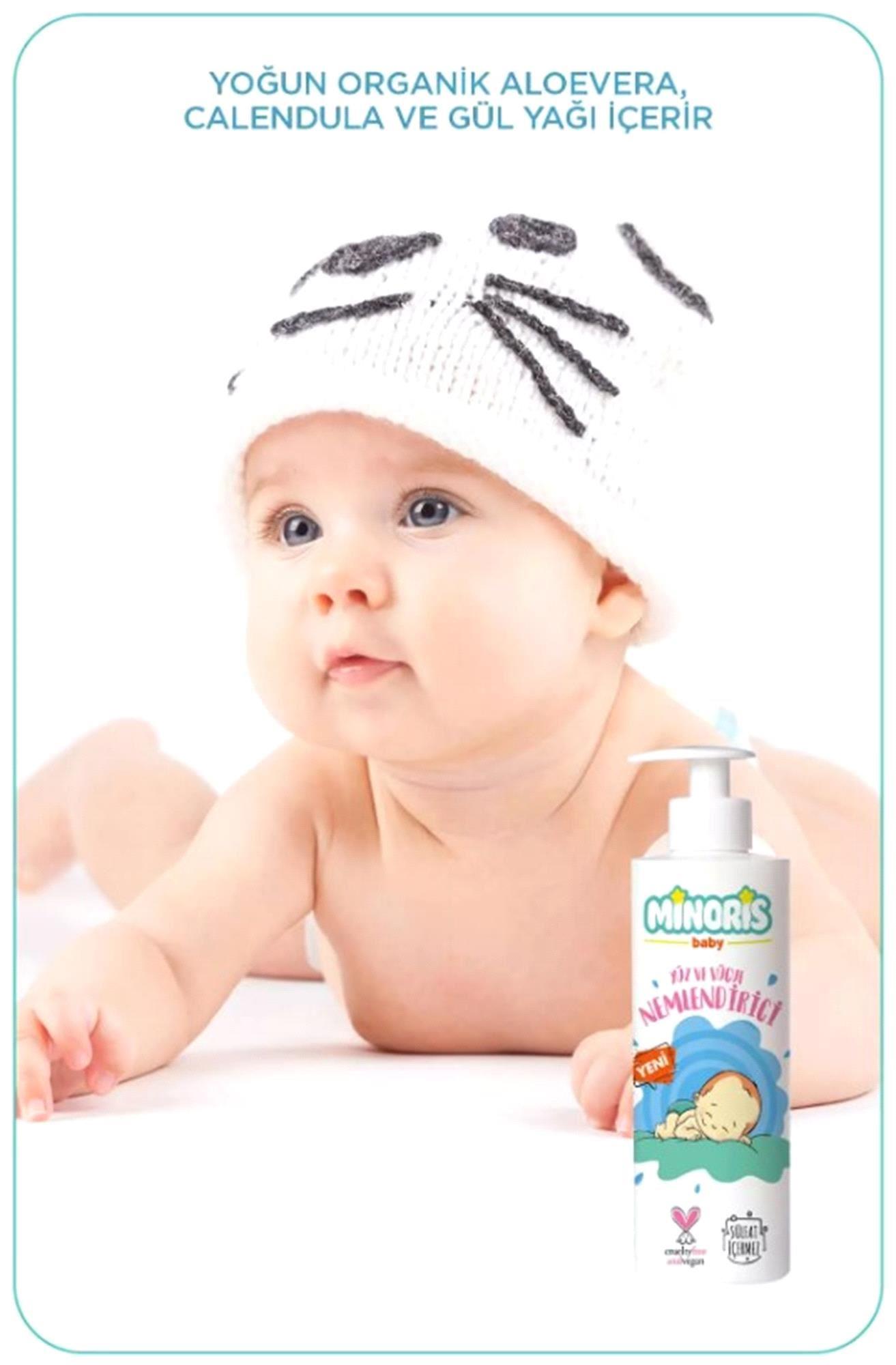 Minoris Baby Organik Bebek El Yüz ve Vücut Nemlendirici 200ml