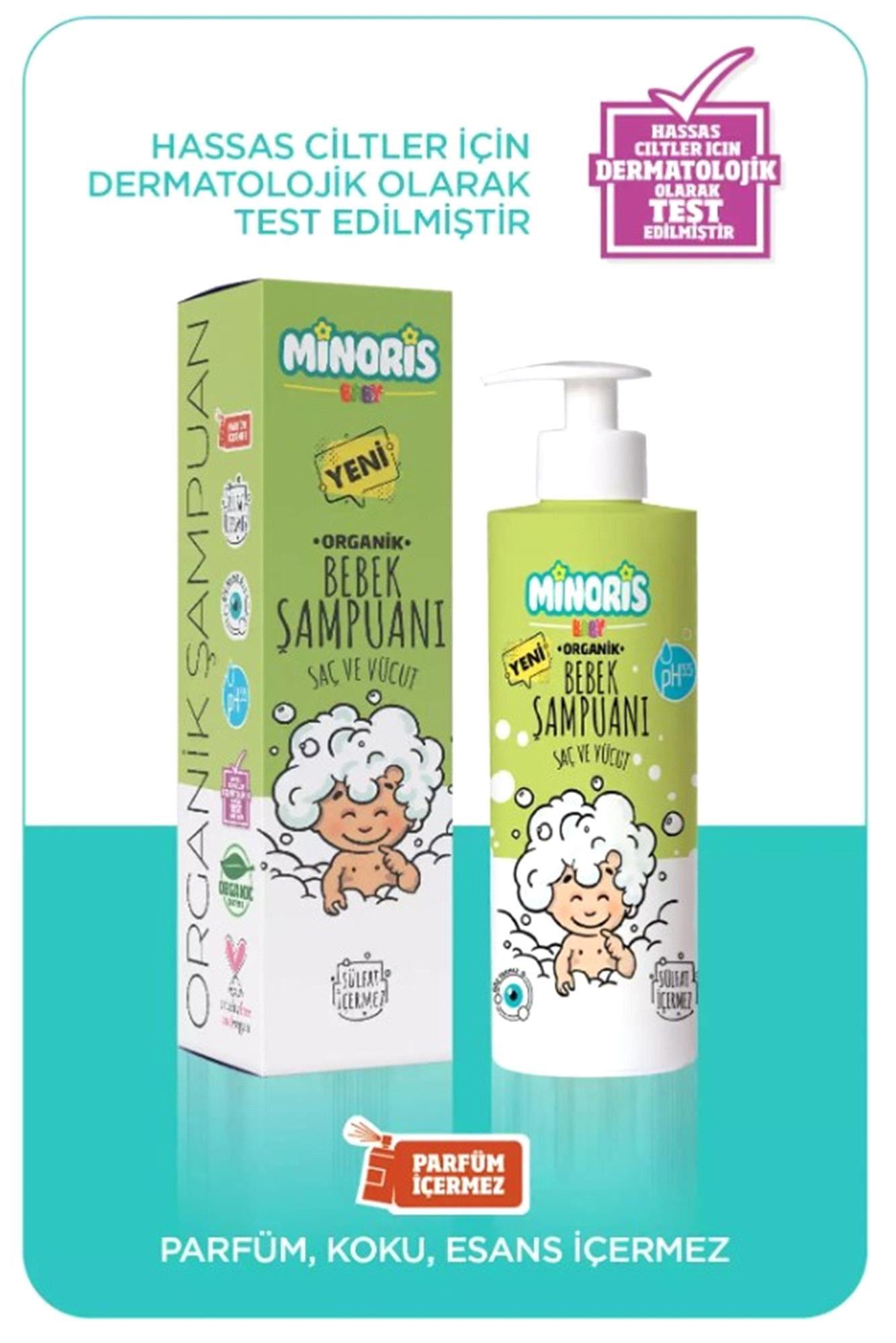 Minoris Baby Organik Bebek Saç ve Vücut Şampuanı 400ml