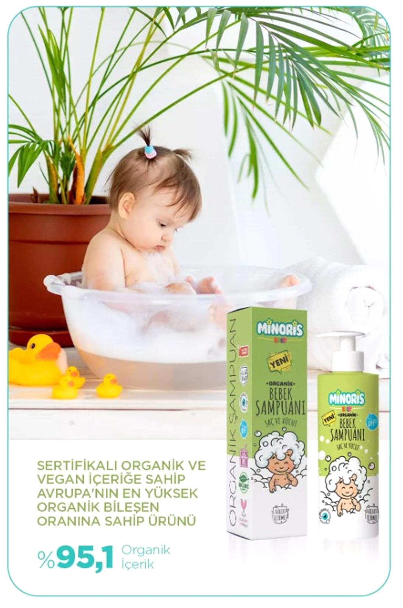 Minoris Baby Organik Bebek Saç ve Vücut Şampuanı 400ml