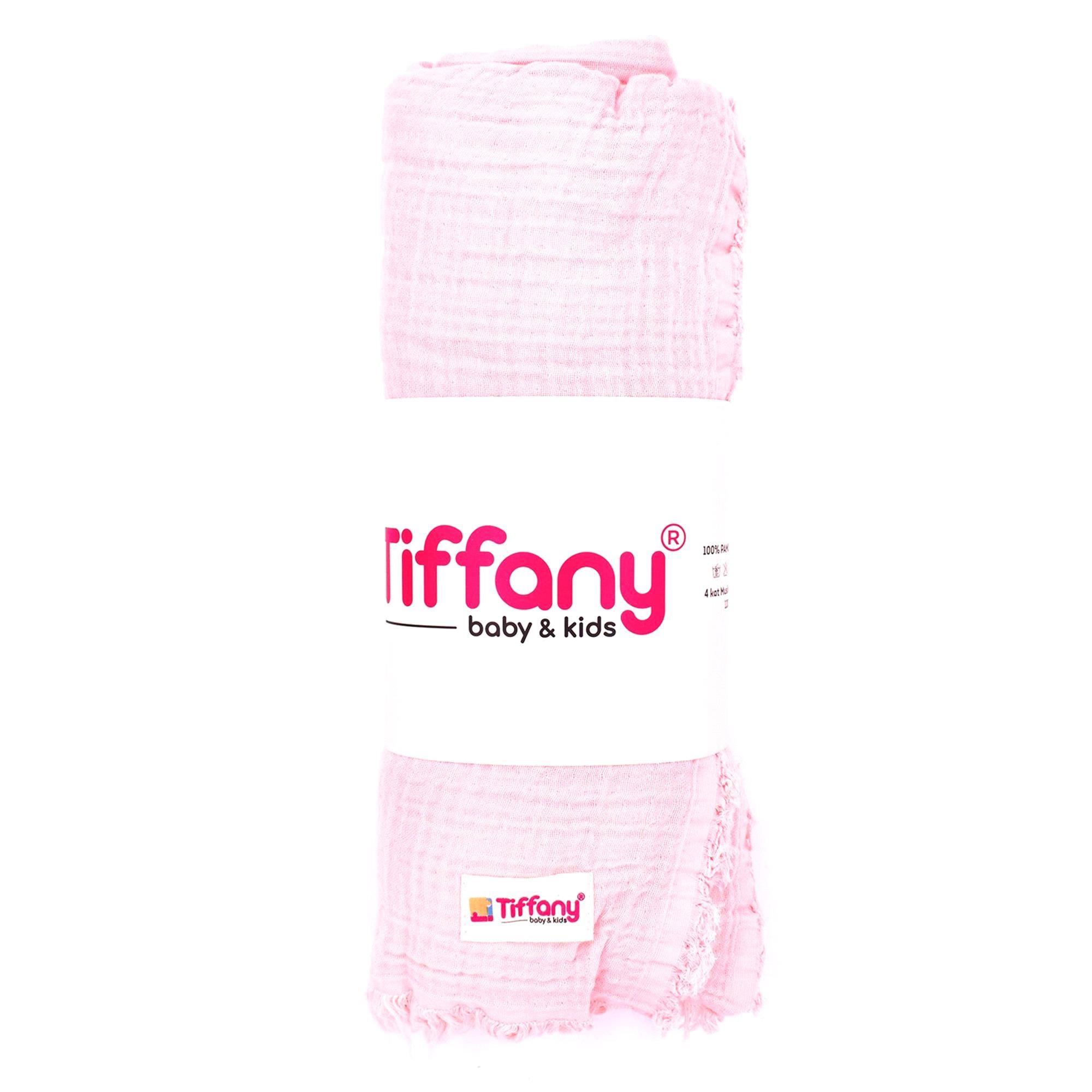 Tiffany Baby 4 Kat Müslin Bebek Battaniyesi 120*120 Pembe 80080