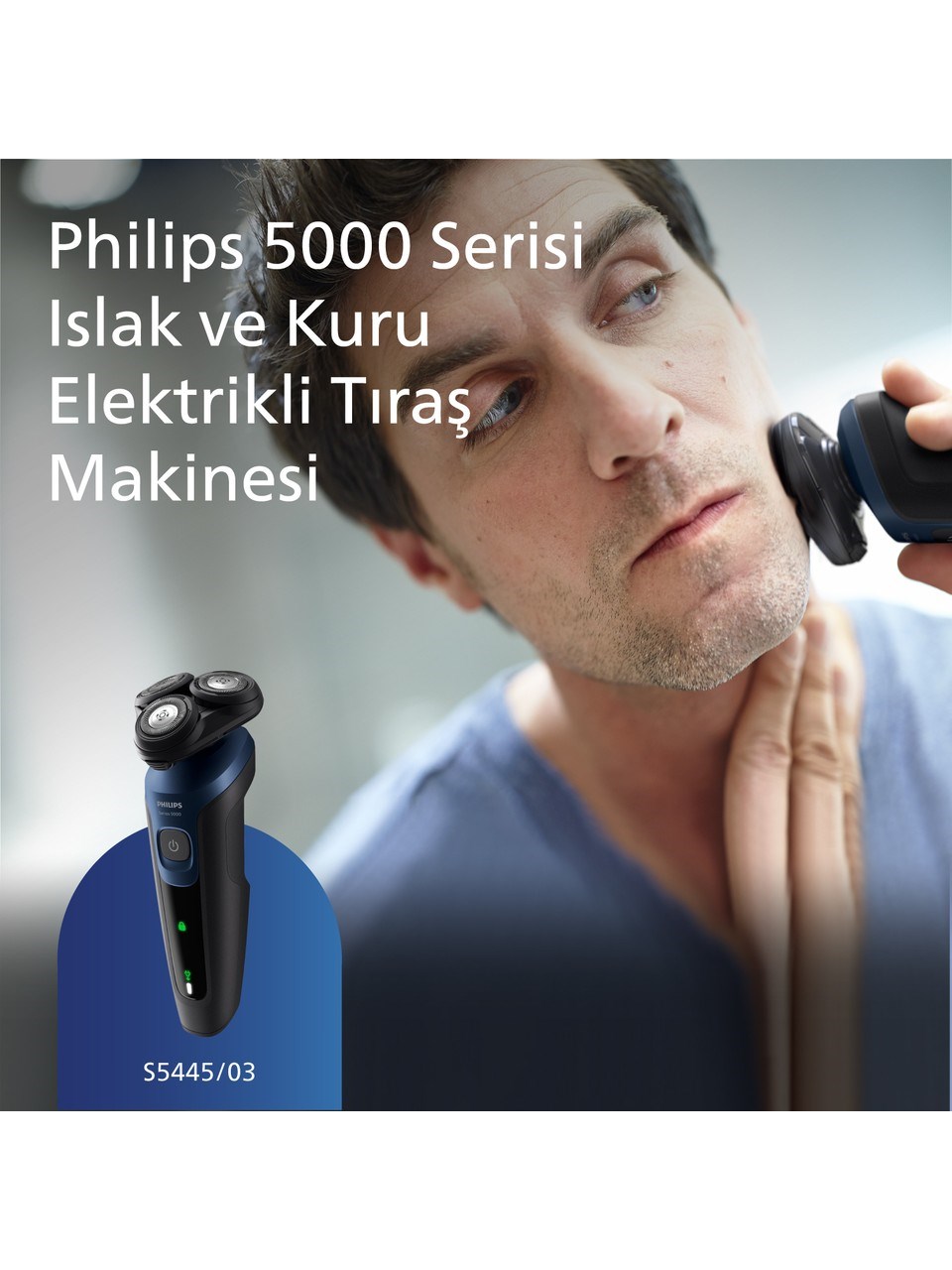 Philips S5445/03 Shaver Series 5000 Islak Kuru Tiras Makinesi