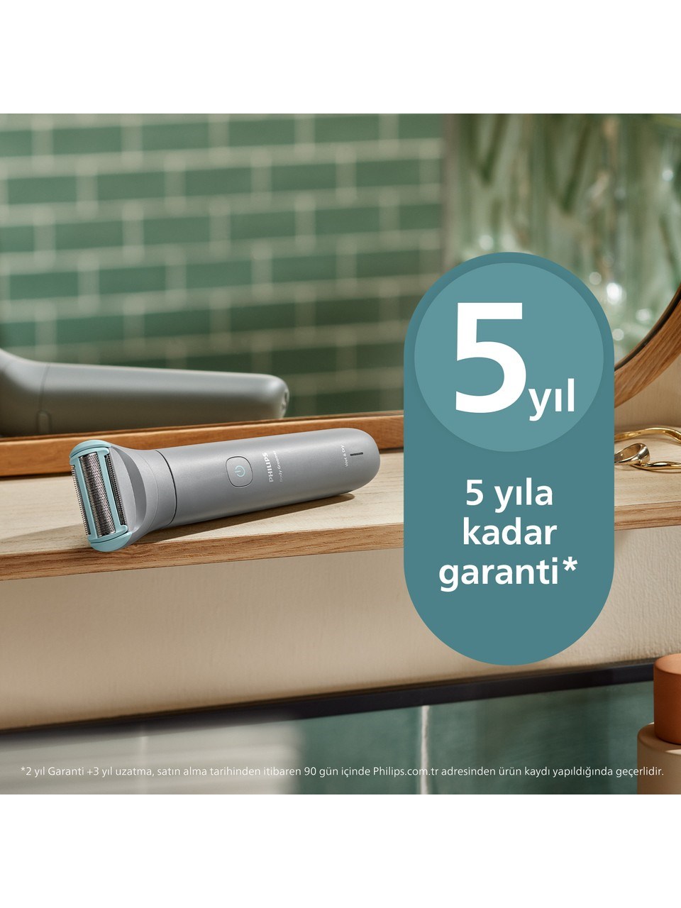 Philips Vücut Bakım 3000 Serisi Duşa Uygun, Hassas Bölge ve Vücut Tıraş Makinesi - BG3480/15