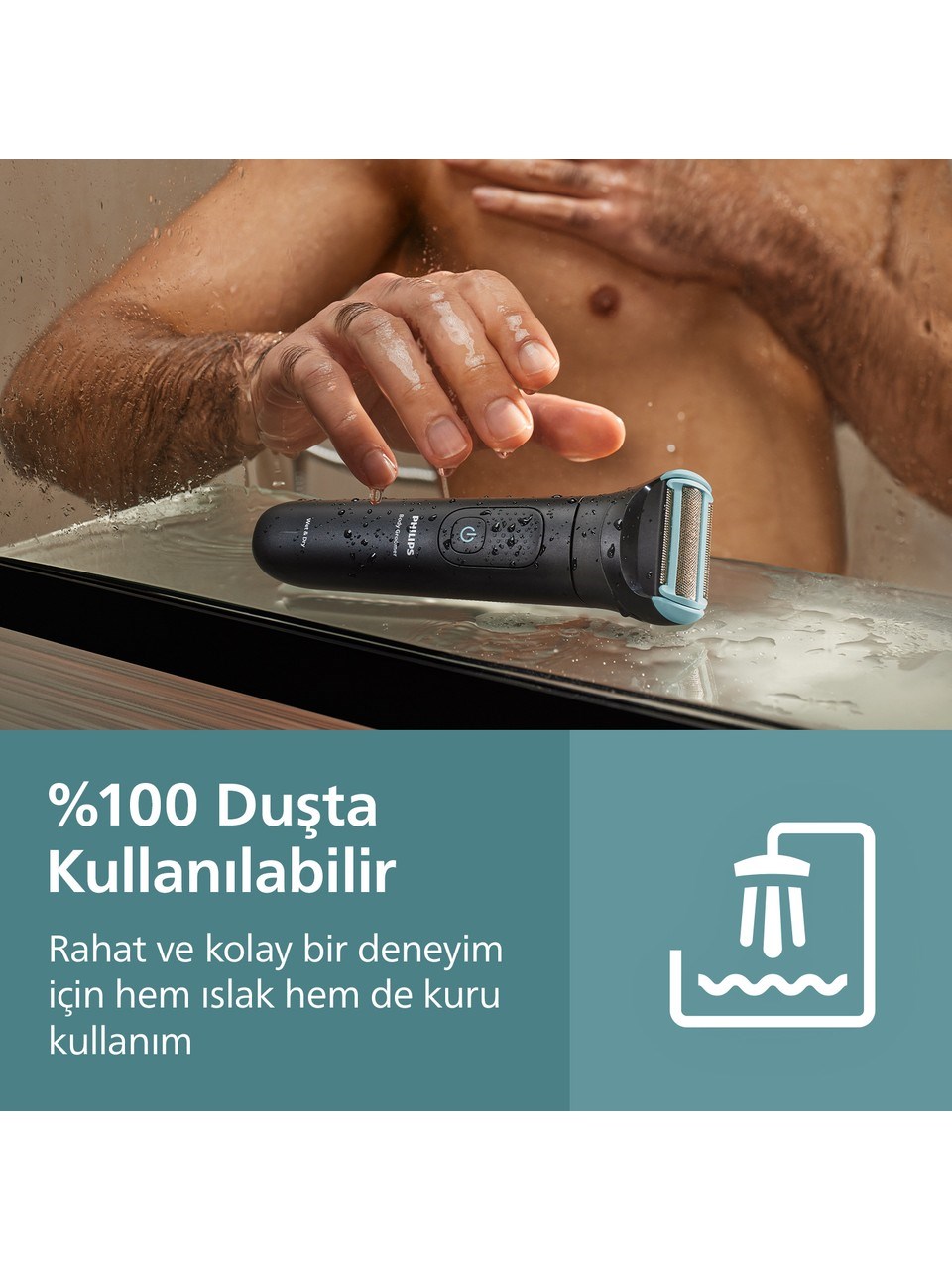 Philips Vücut Bakım 5000 Serisi Duşa Uygun, Hassas Bölge ve Vücut Tıraş Makinesi - BG5475/15