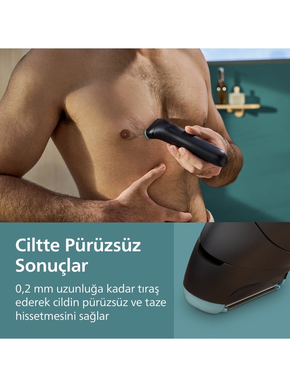 Philips Vücut Bakım 5000 Serisi Duşa Uygun, Hassas Bölge ve Vücut Tıraş Makinesi - BG5475/15