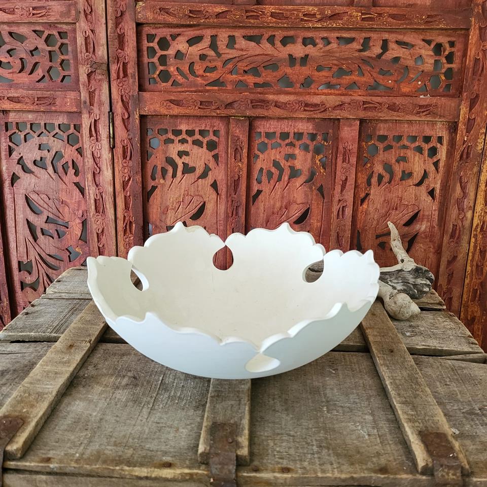 SERAMİK DELİKLİ OYMALI KASE 22,5 CM