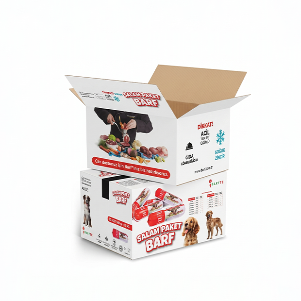 Mix Barf 6 kg 500 GR Salam Paket Tekli Ambalajlarda Köpek MamasI