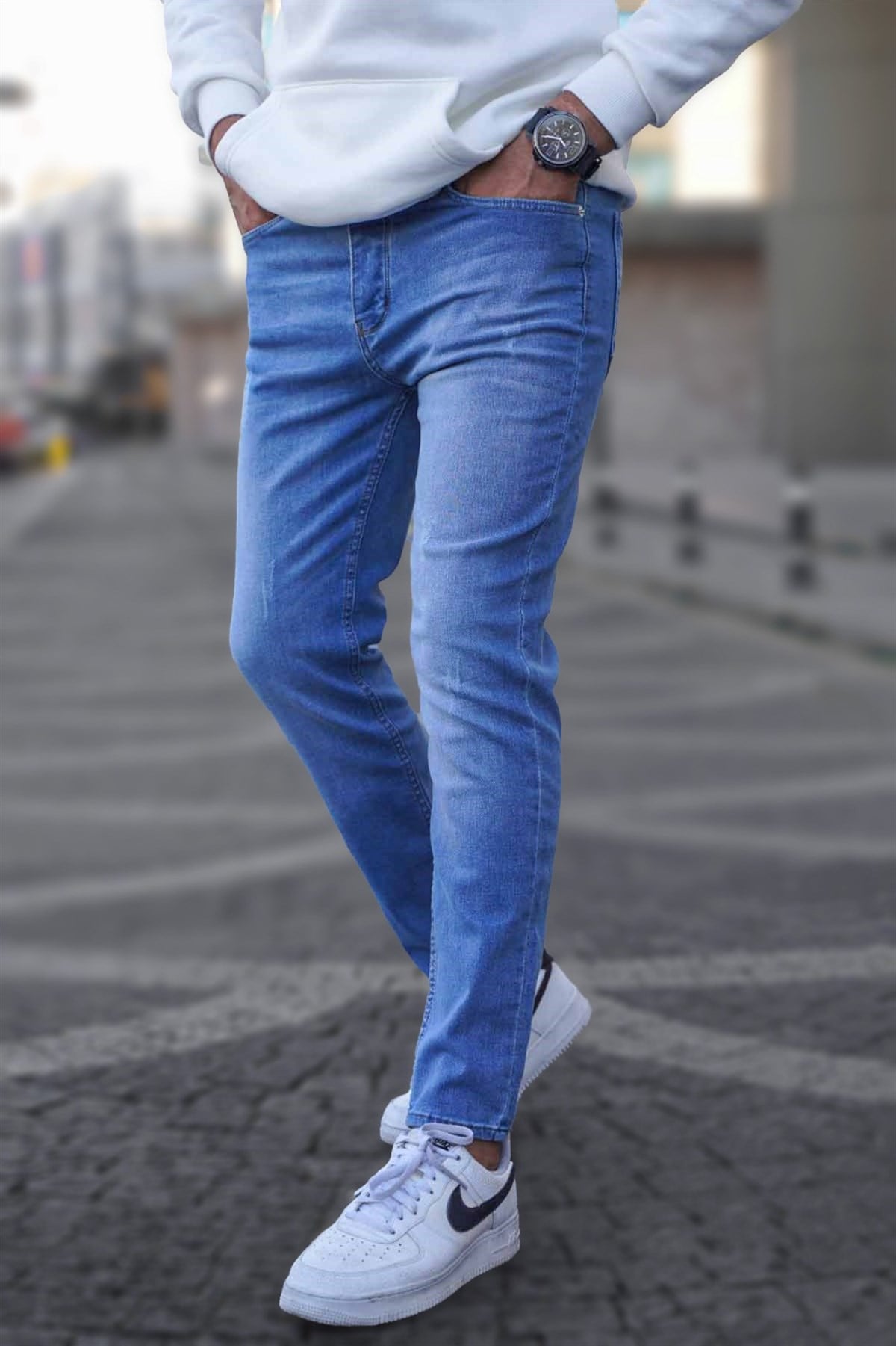 Açık Mavi Skinny Fit Jean T6315