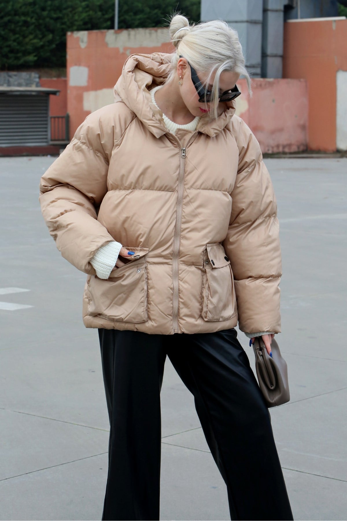 Beige Oversize Pocket Jacket MG1358