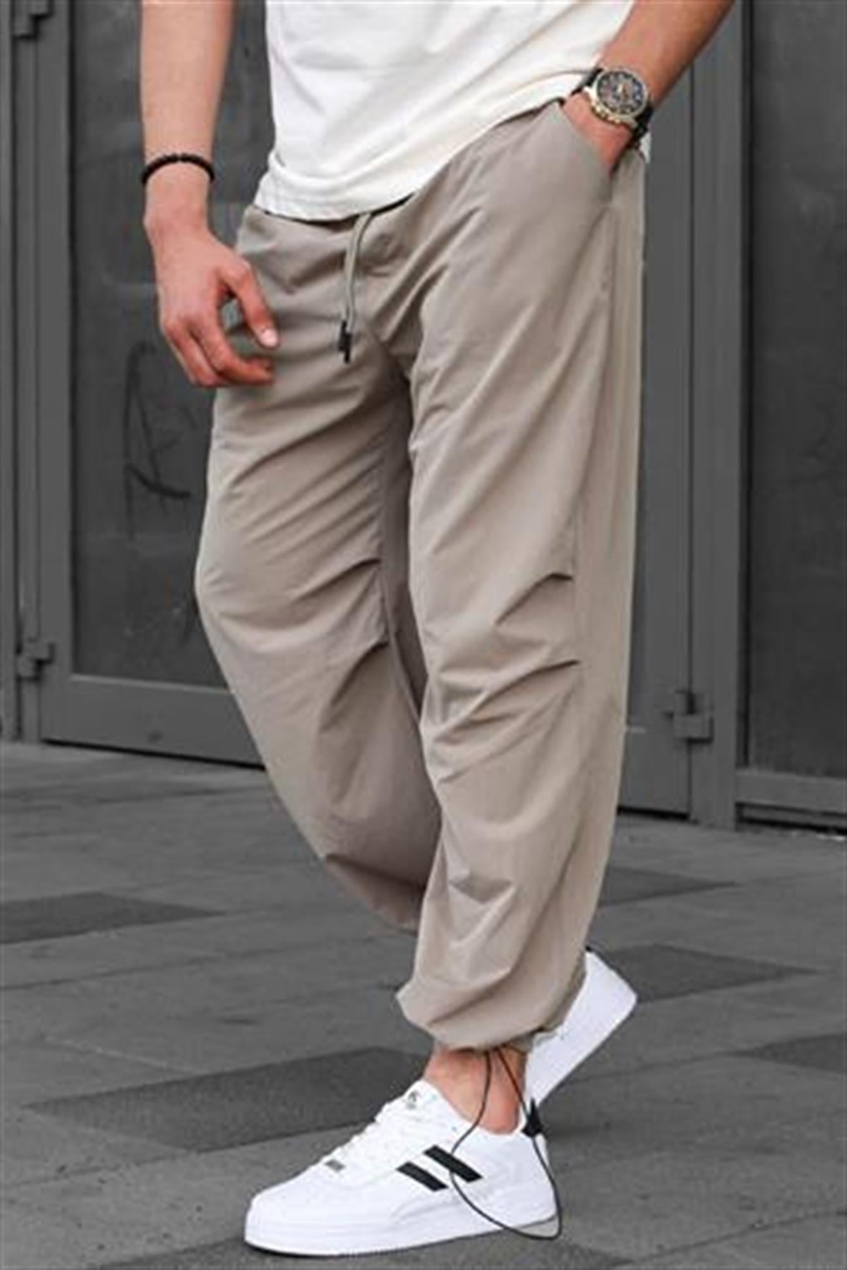 Bej Regular Fit Erkek Paraşüt Pantolon 6504