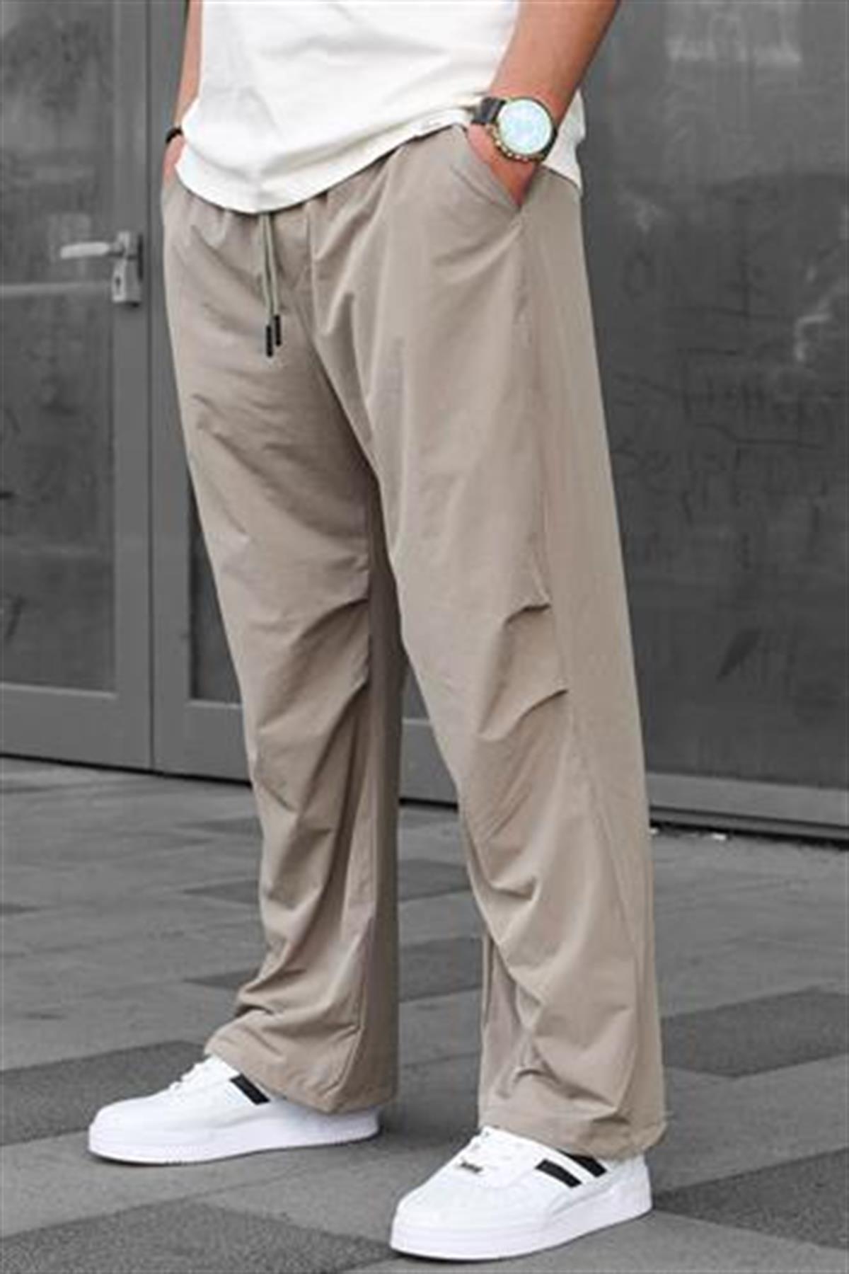 Bej Regular Fit Erkek Paraşüt Pantolon 6504