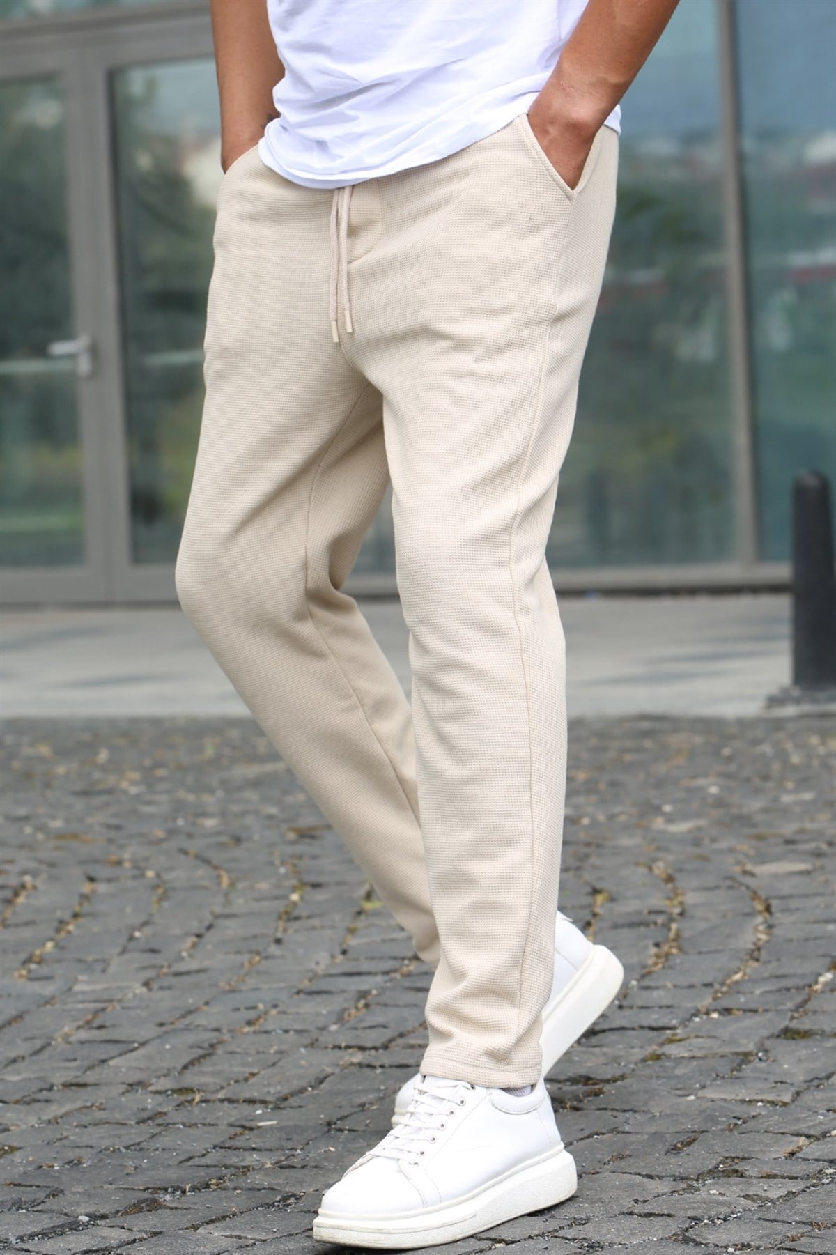 Bej Relaxed Fit Jogger Pantolon 5480