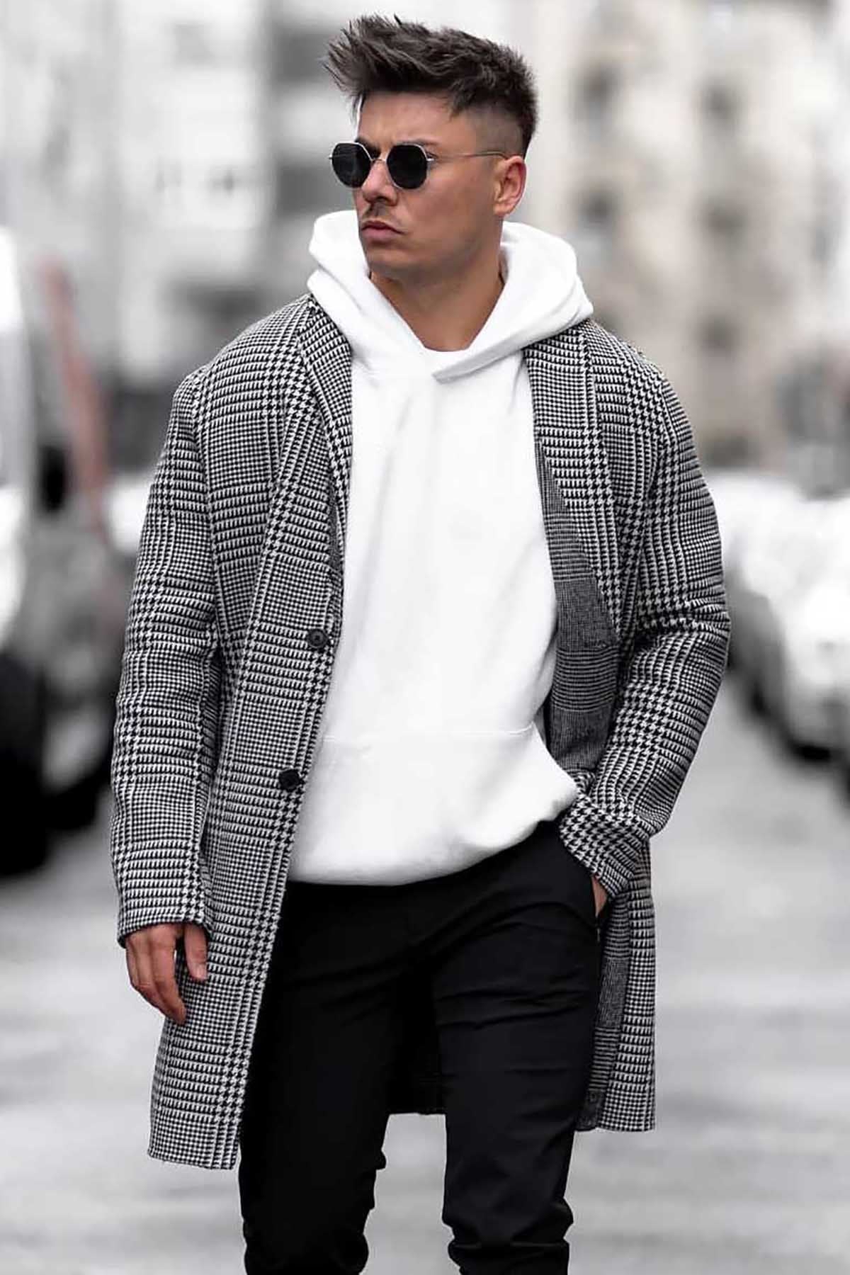 Beyaz Oversize Kapşonlu Sweatshirt 4391
