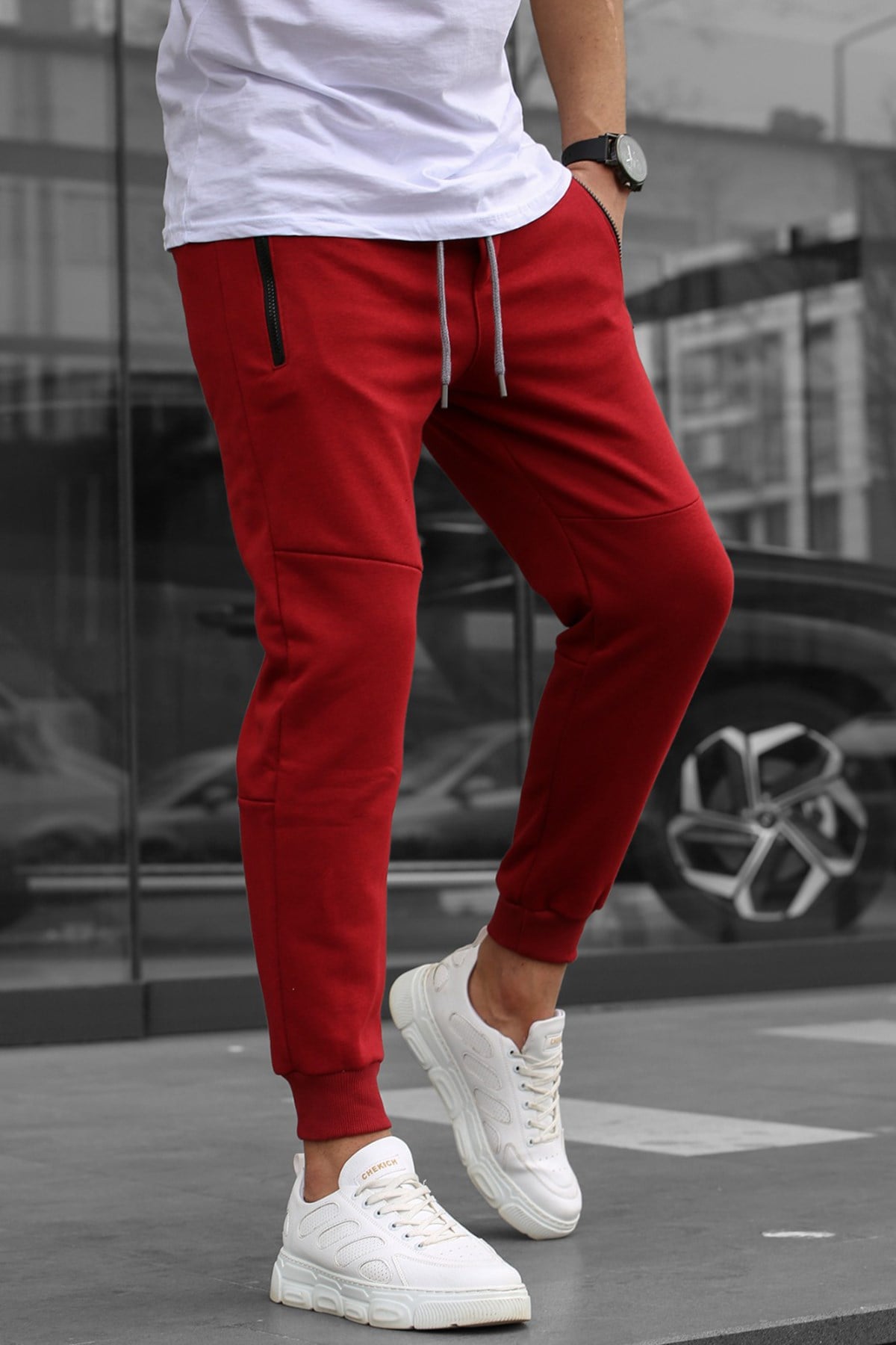 Bordo Basic Erkek Eşofman Altı