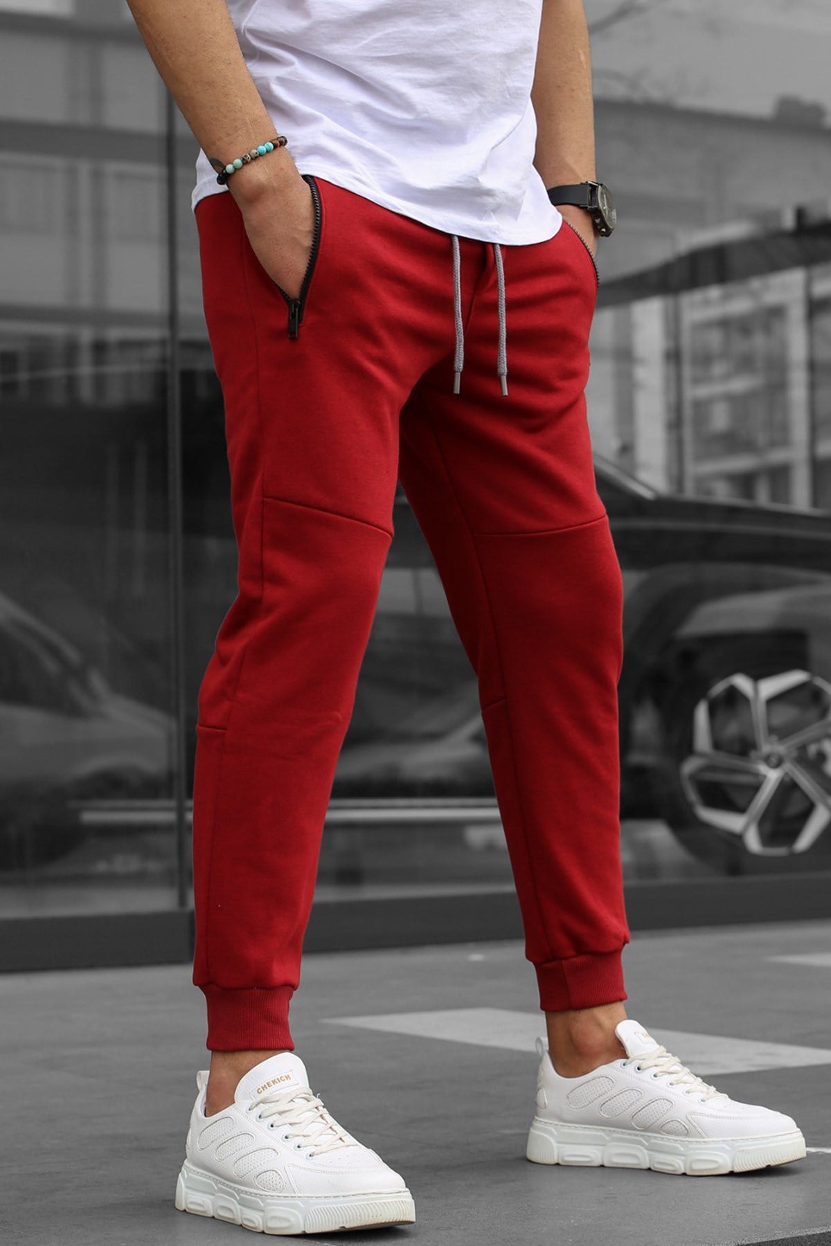 Bordo Basic Erkek Eşofman Altı
