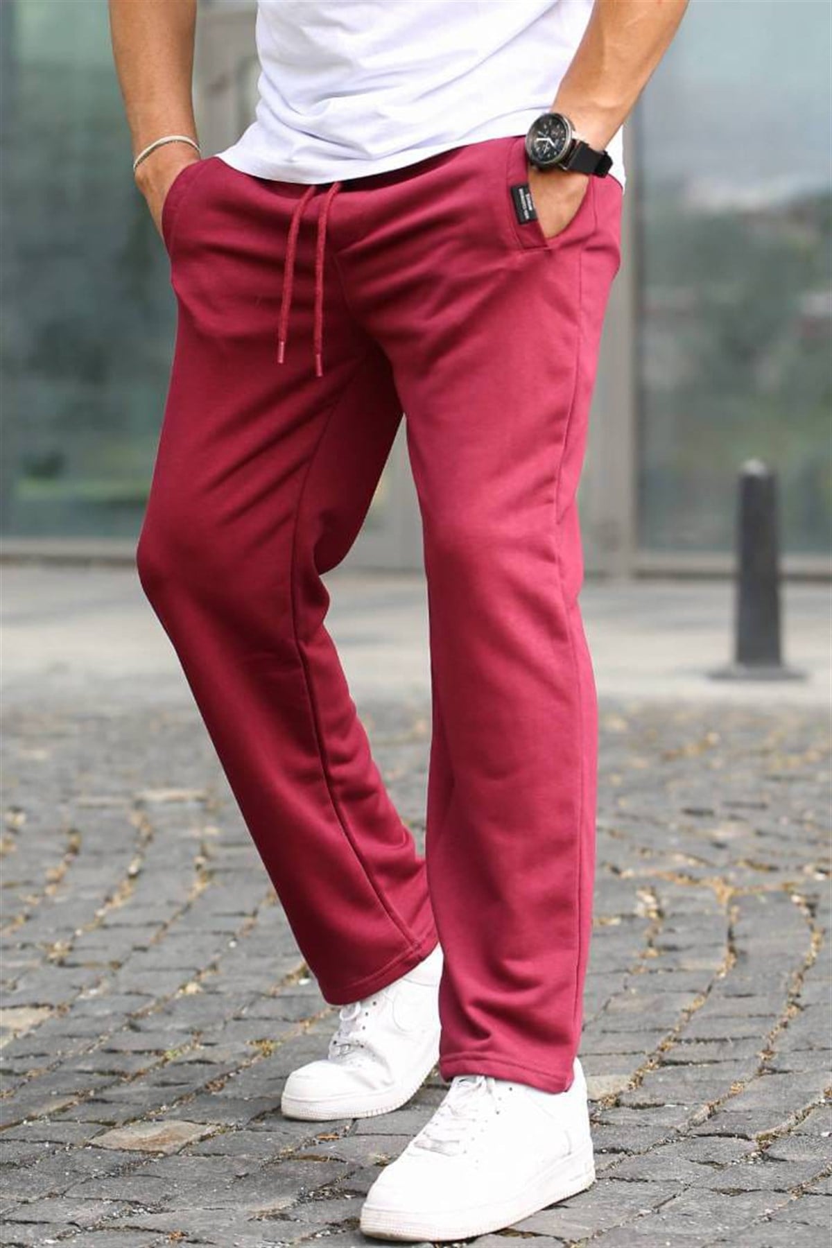Bordo Basic Eşofman Altı 5479