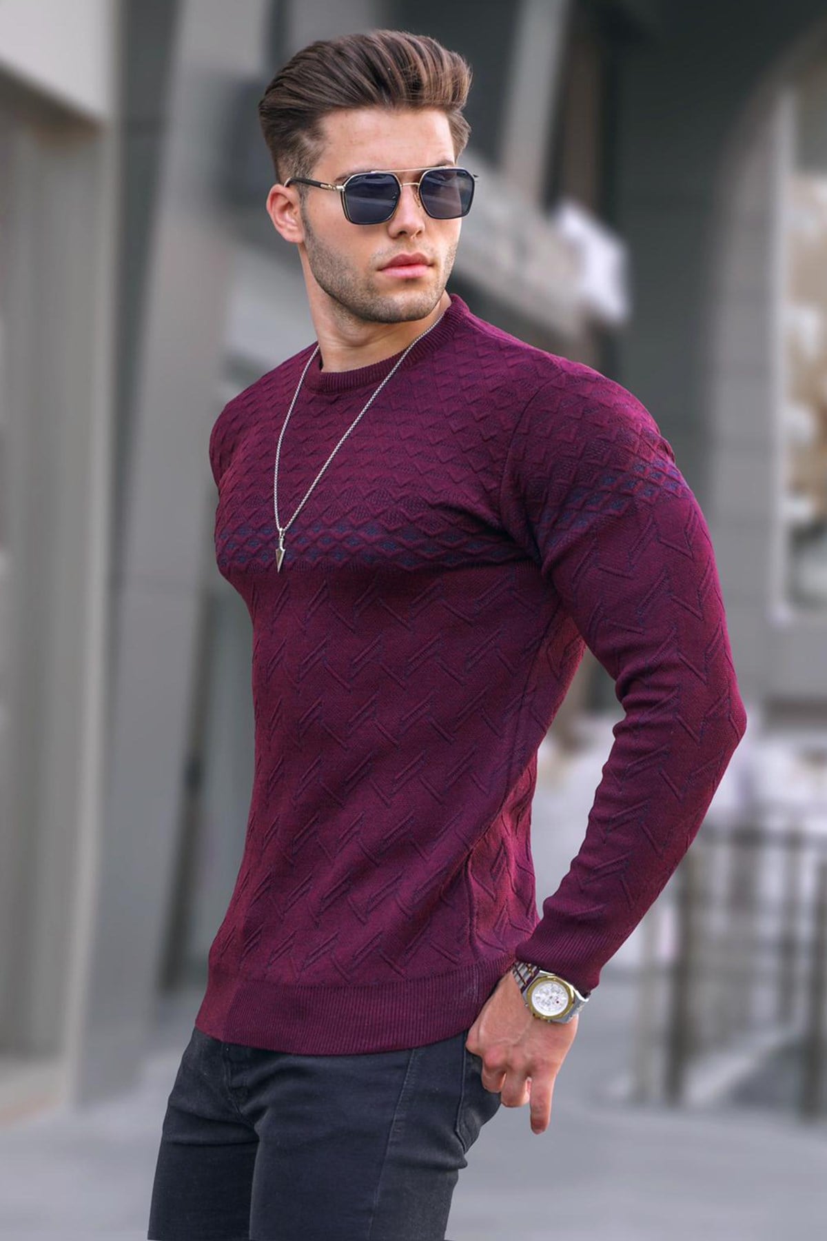 bordo-gri-desenli-bisiklet-