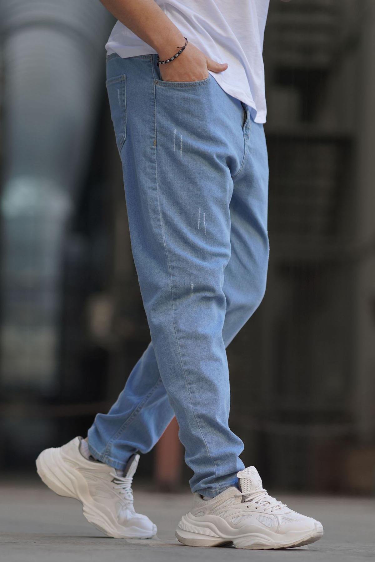 Buz Mavisi Standart Fit Erkek Jean Pantolon 6375