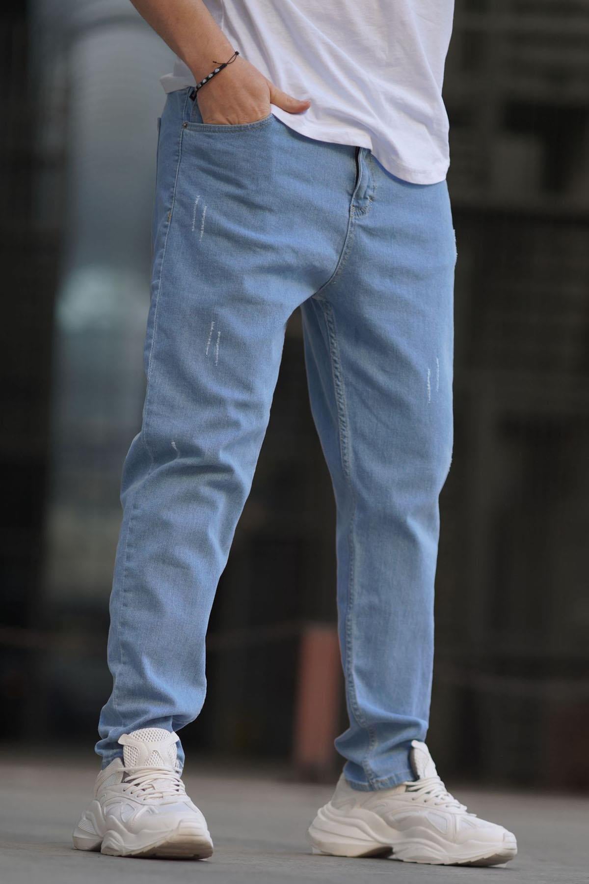 Buz Mavisi Standart Fit Erkek Jean Pantolon 6375
