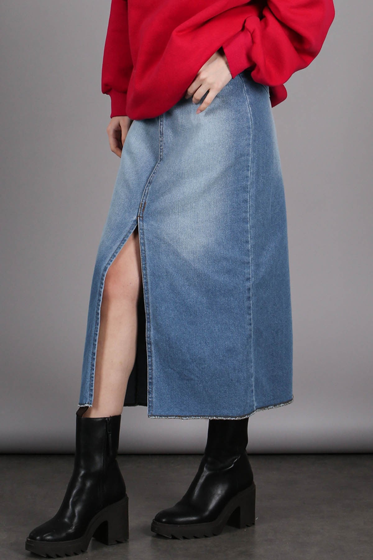Ice Blue Jeans Skirt MG1558
