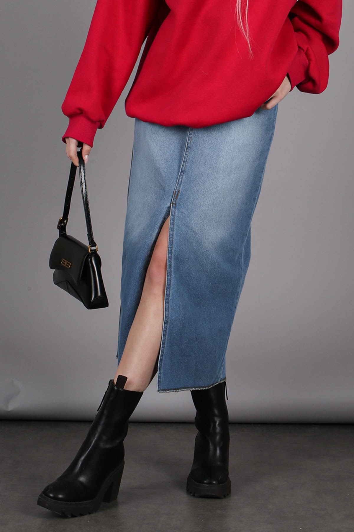 Ice Blue Jeans Skirt MG1558