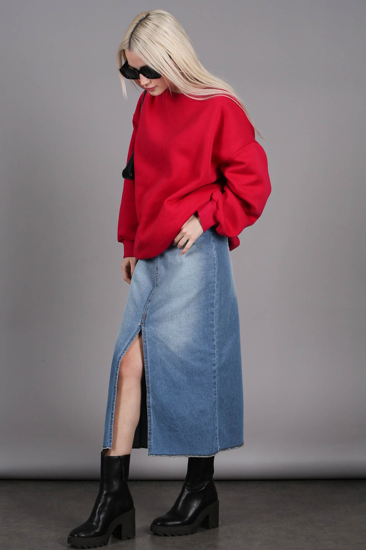 Ice Blue Jeans Skirt MG1558