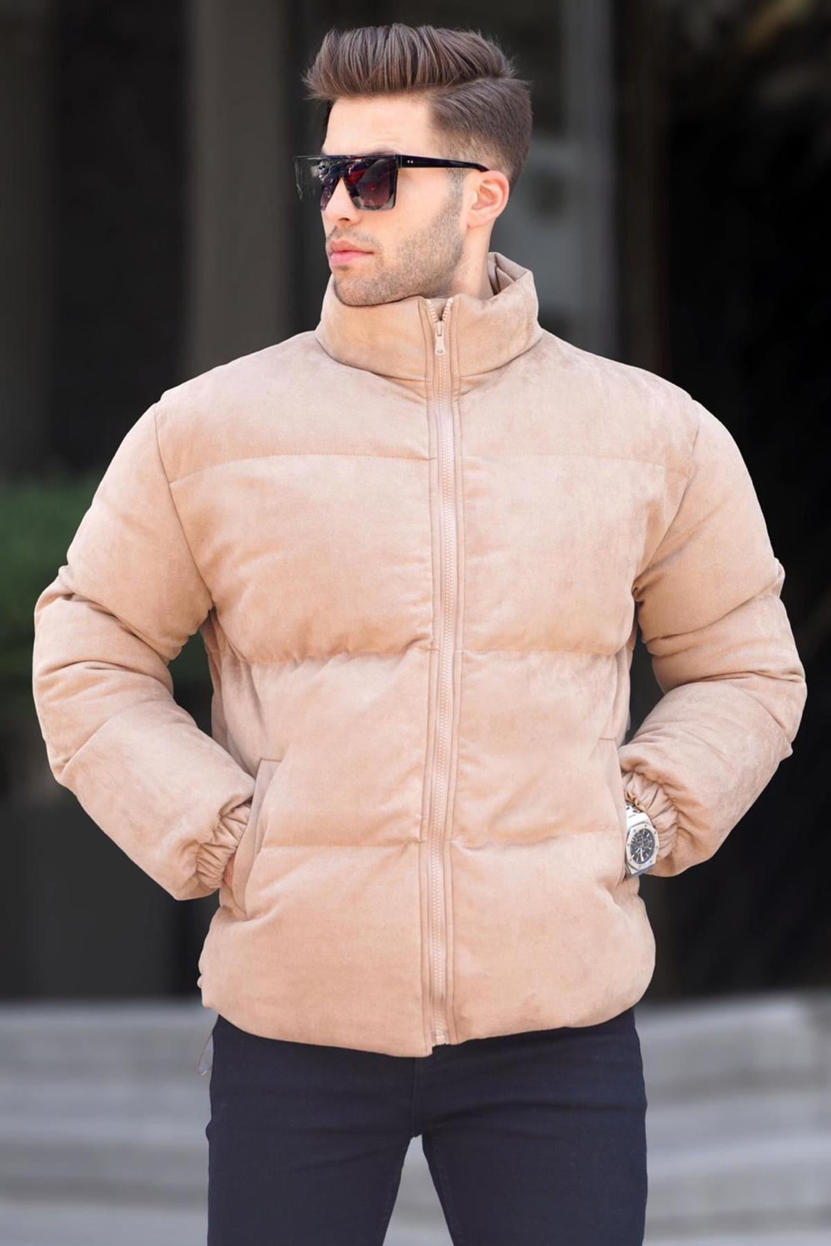 Camel Nubuk Erkek Şişme Mont 6802