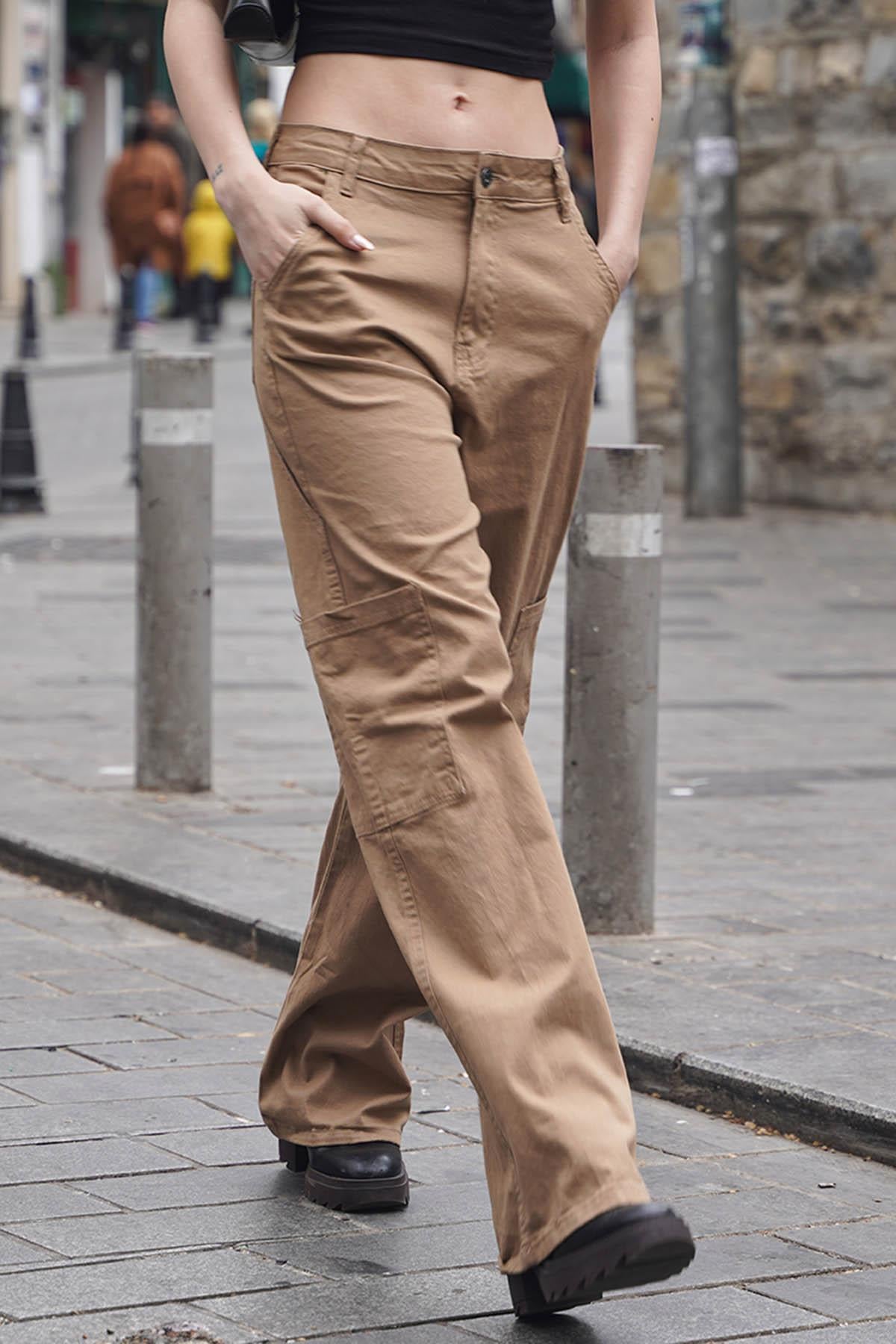 Camel Straight Fit Kargo Pantolon MG1601