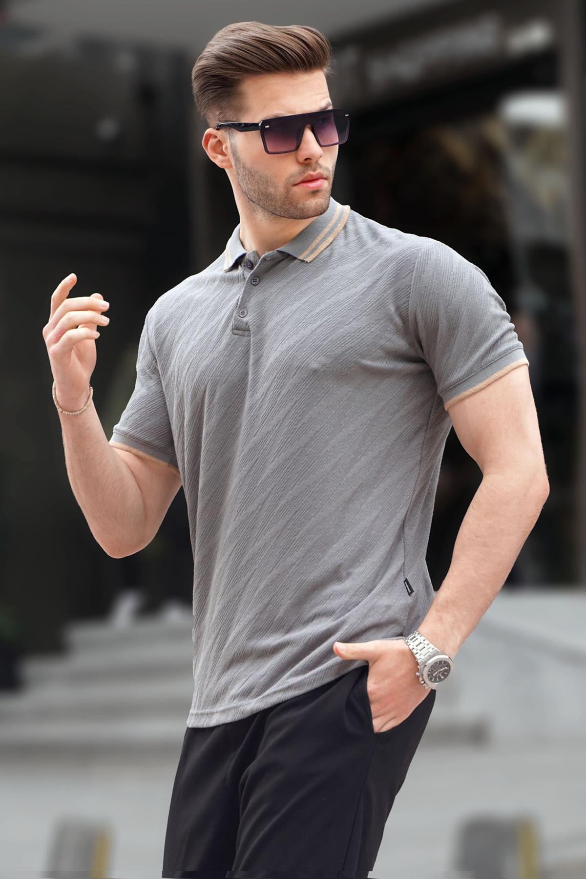 Füme Polo Yaka Regular Fit Erkek T-shirt 6110